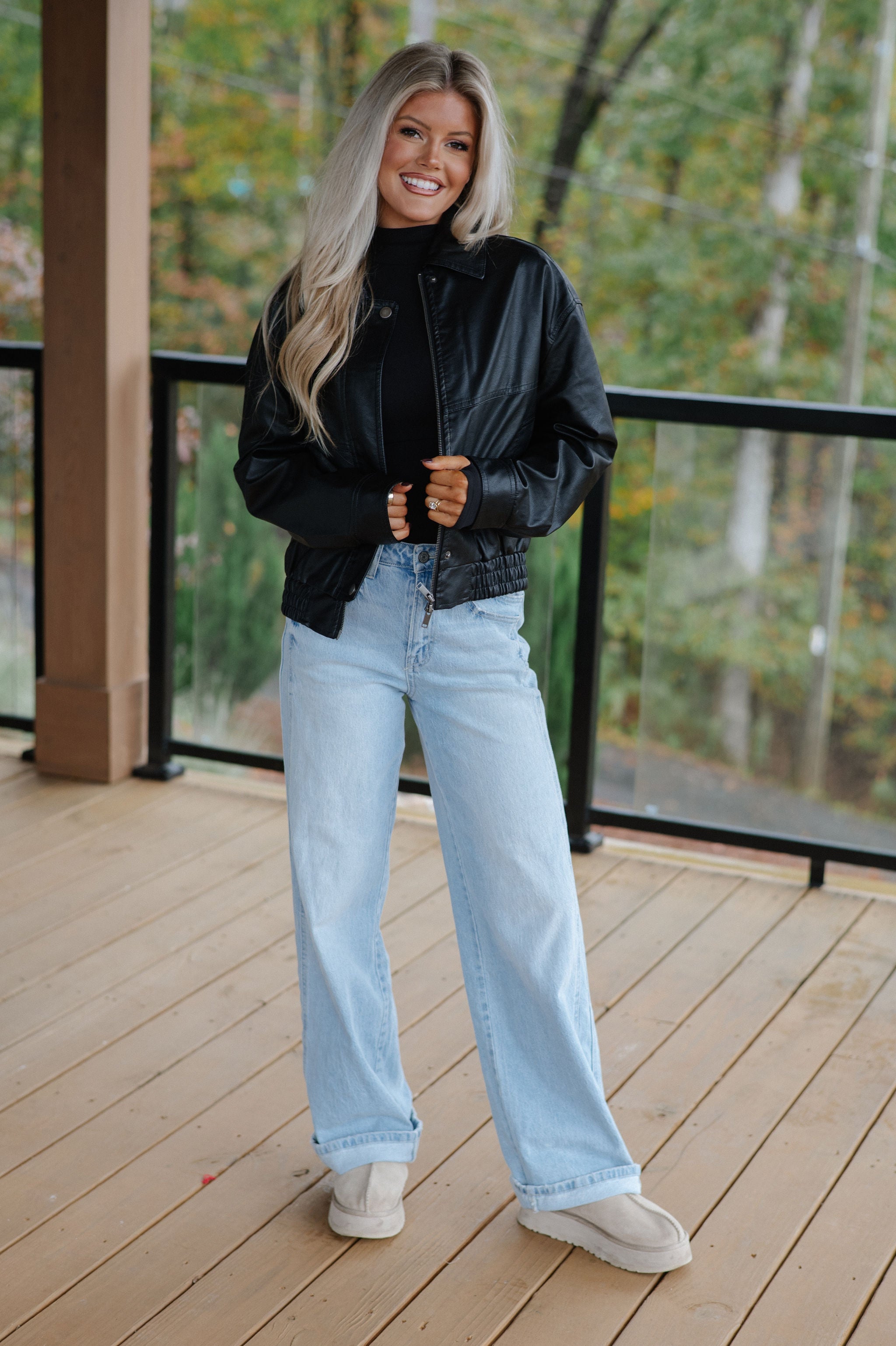 Claud Leather Jacket-Black