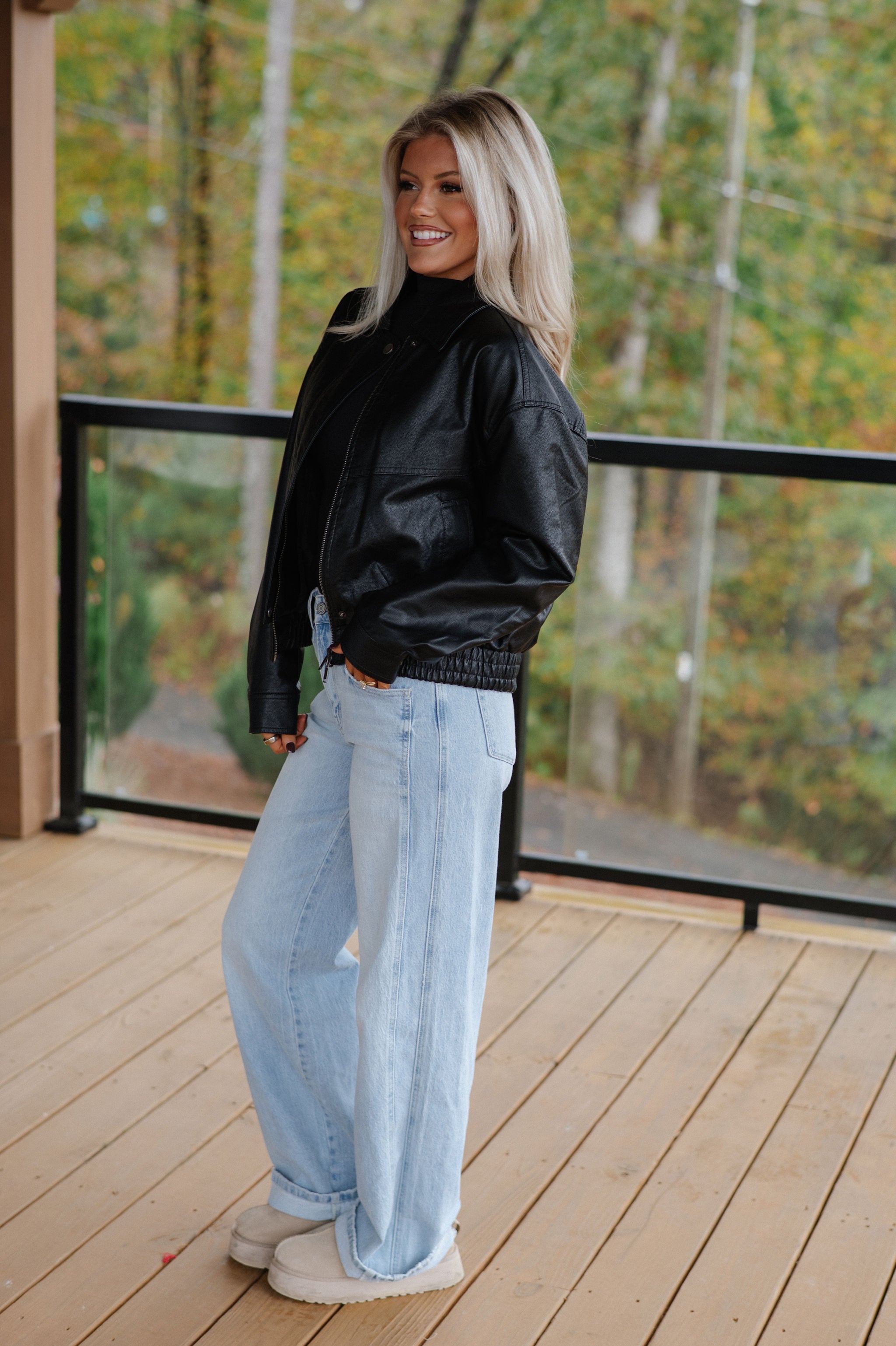 Claud Leather Jacket-Black