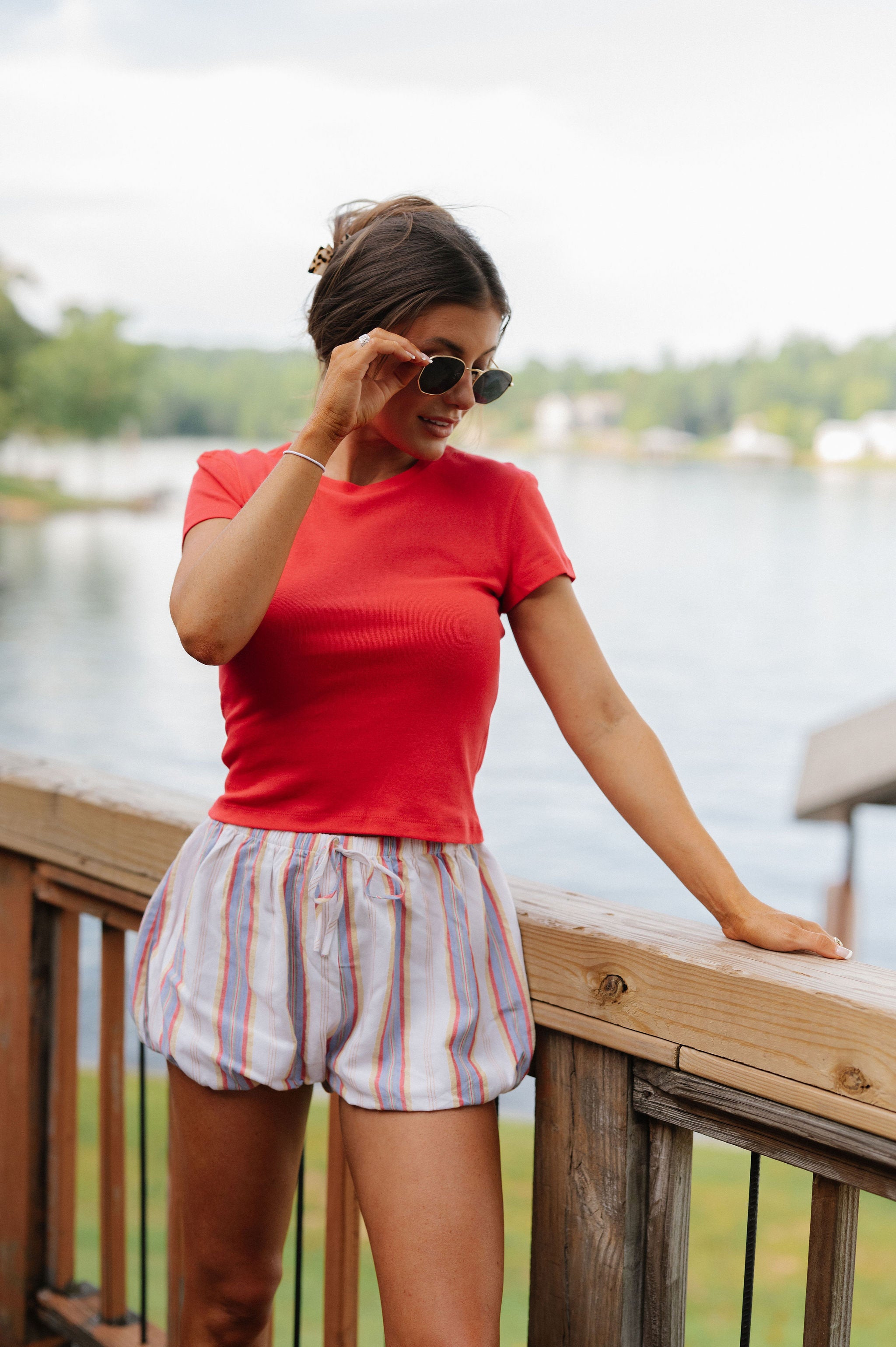 Sadie Baby Tee-Red
