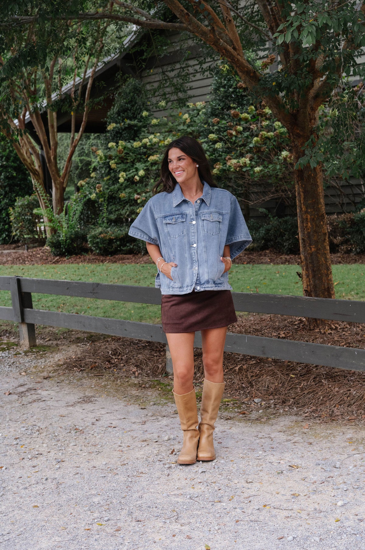 Macie Denim Cape Jacket