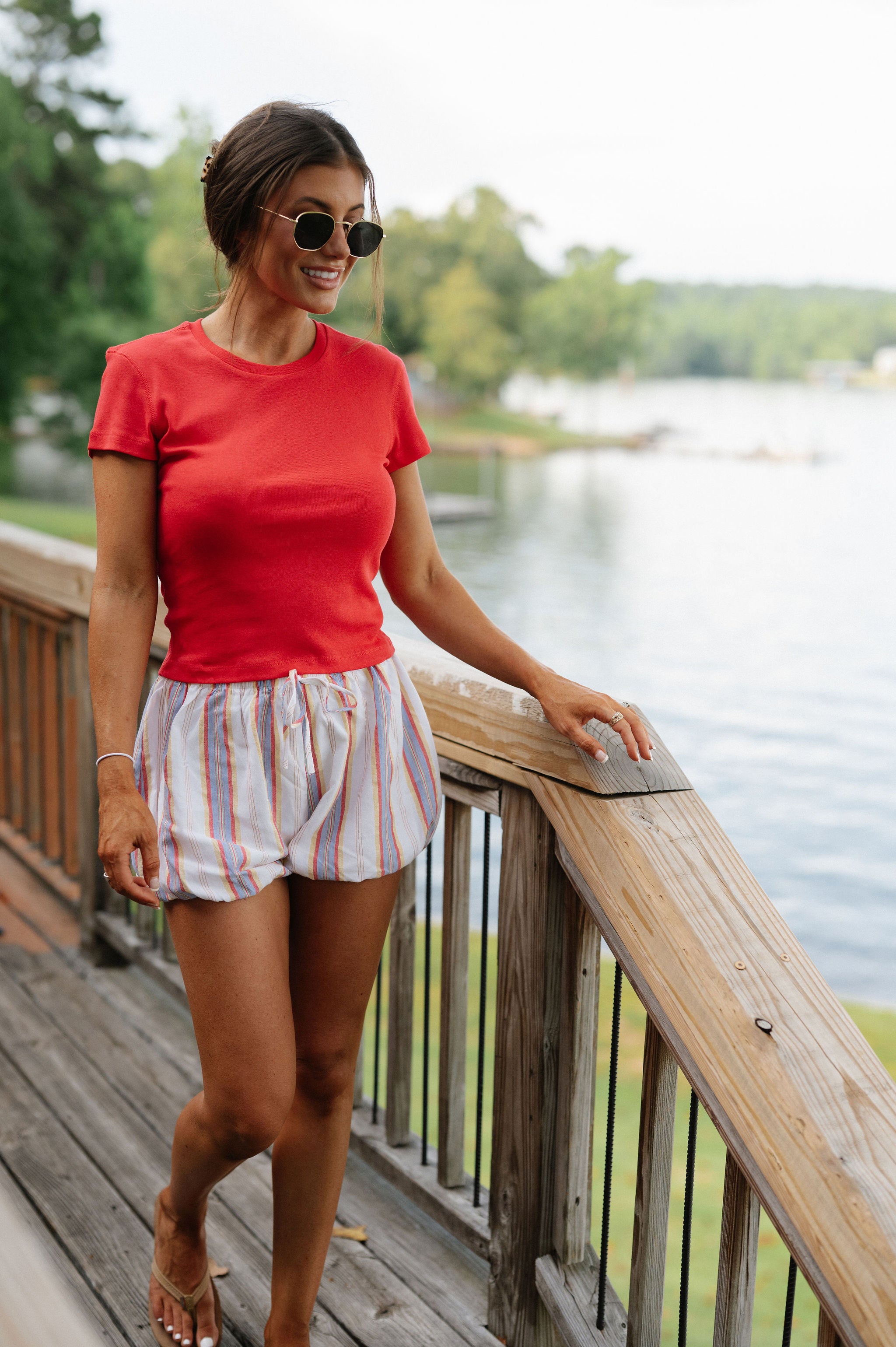 Sadie Baby Tee-Red