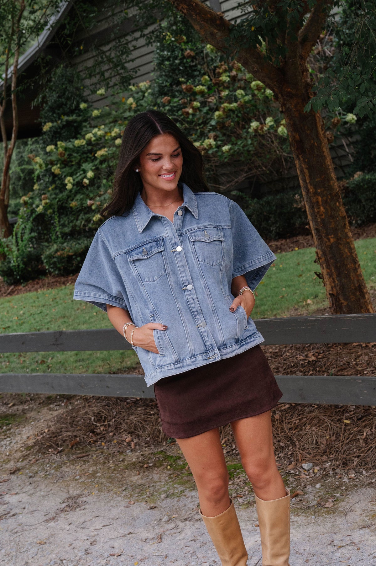 Macie Denim Cape Jacket