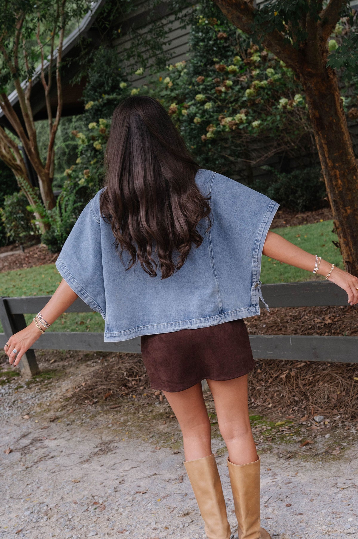 Macie Denim Cape Jacket
