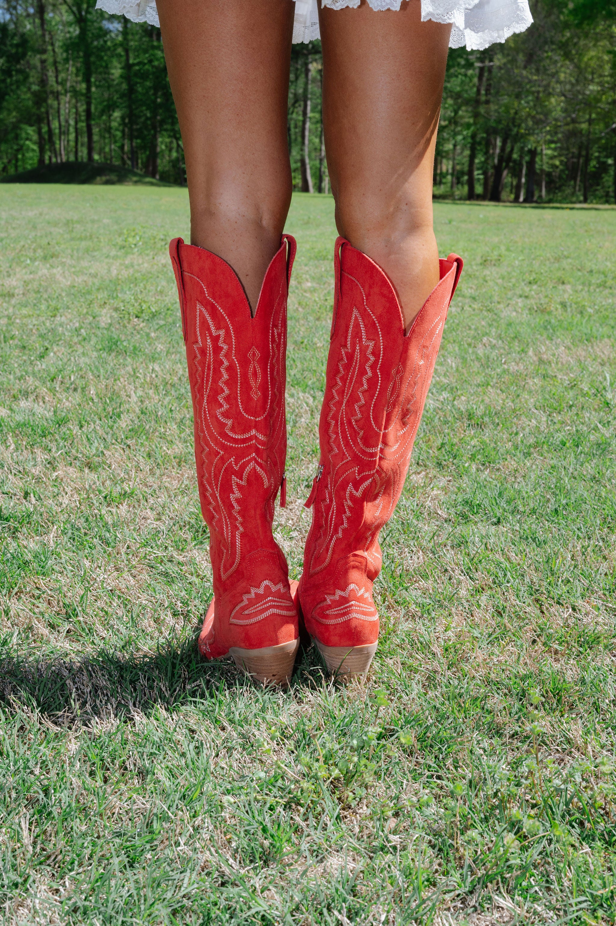 Tess Western Boots-Red