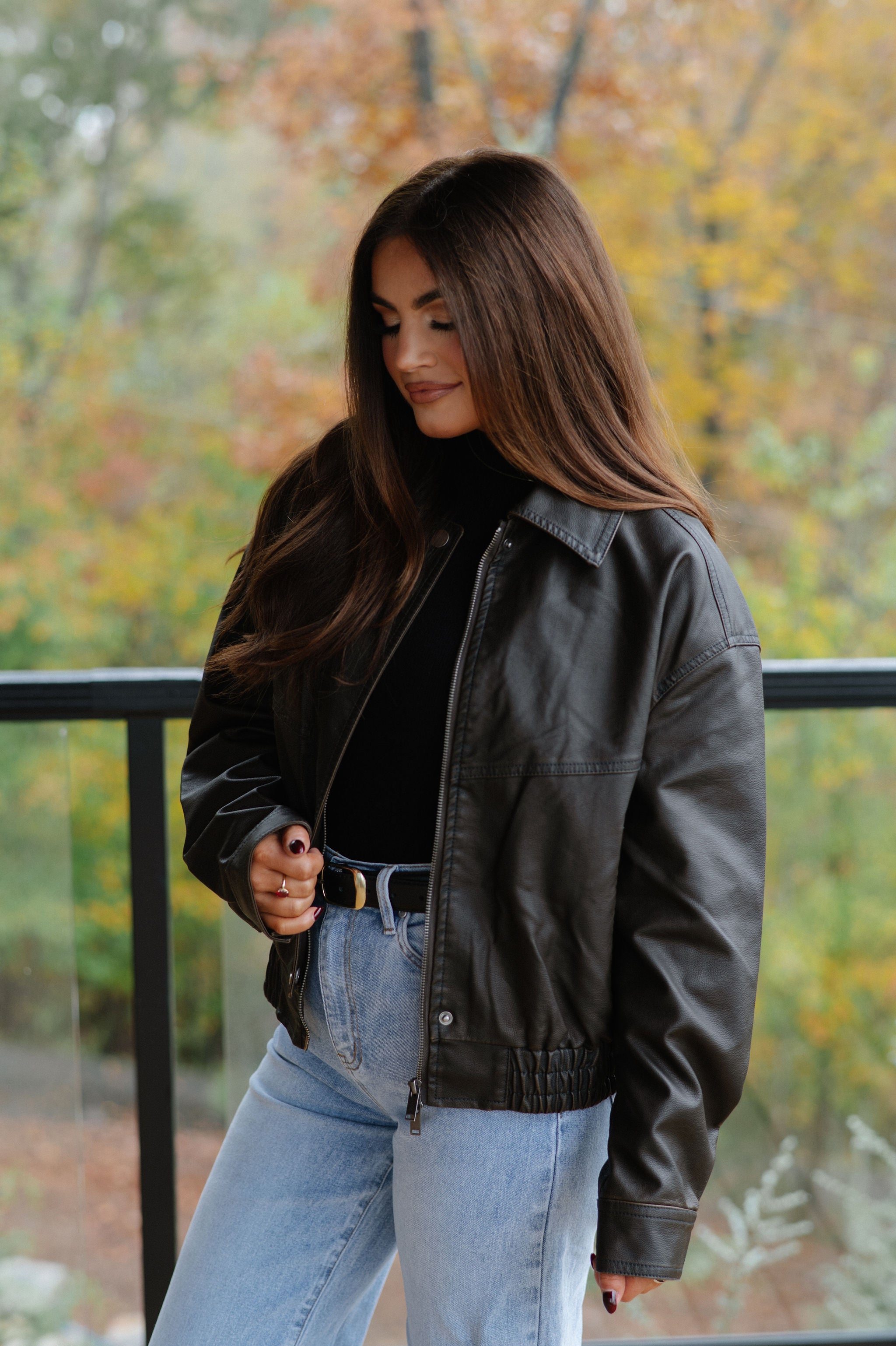 Claud Leather Jacket-Brown
