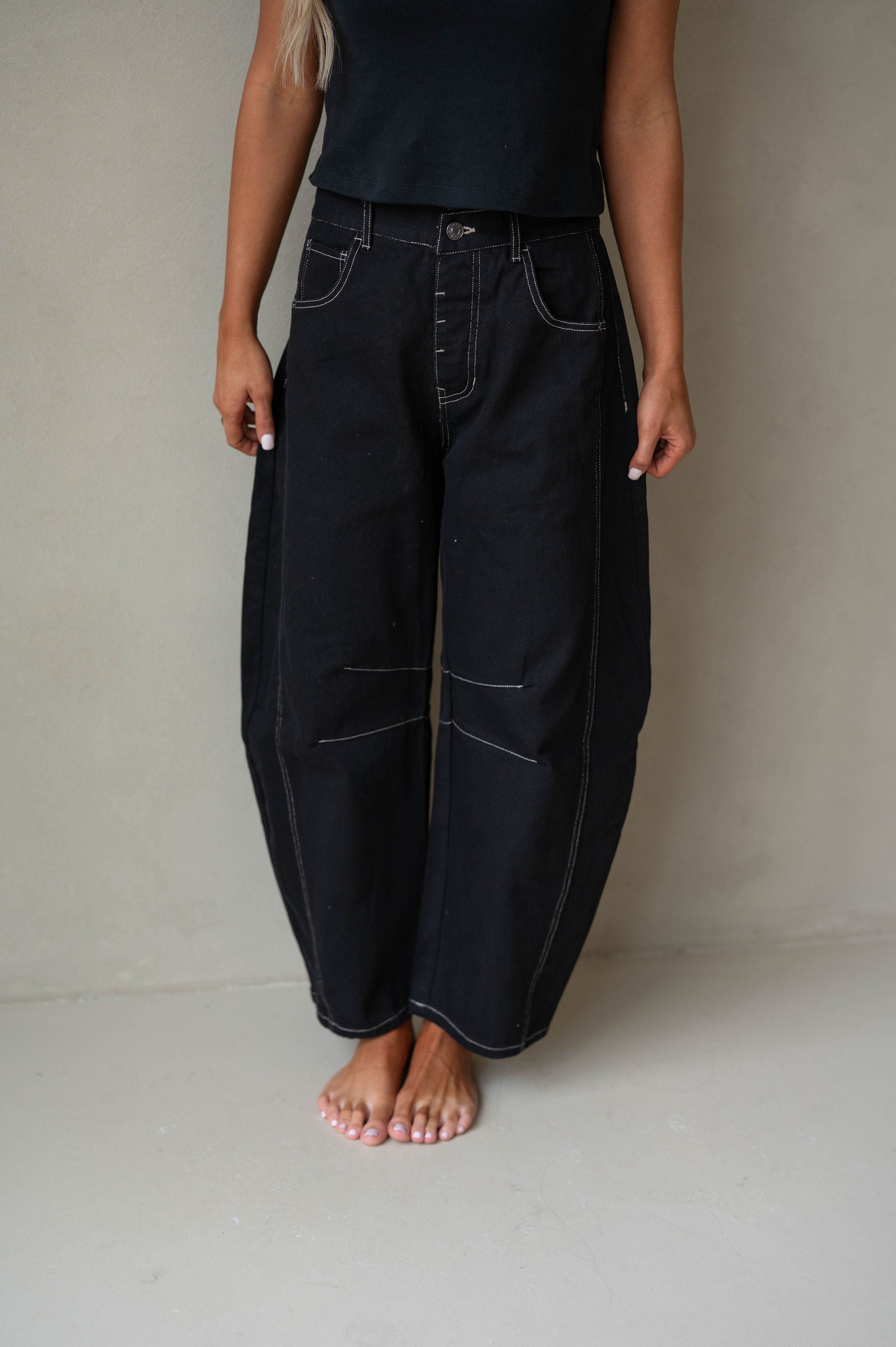 Ronny Denim Pants-Black
