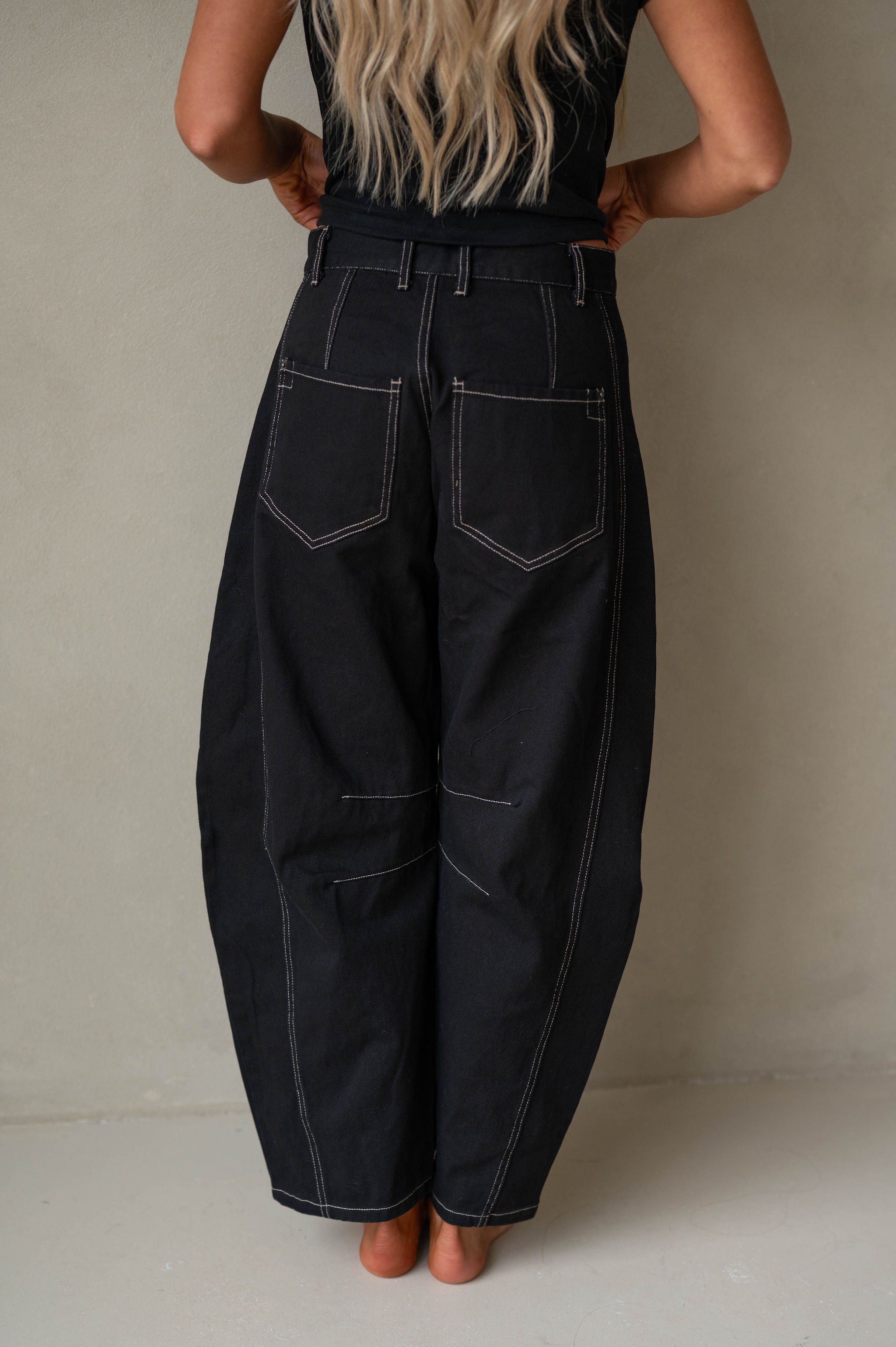 Ronny Denim Pants-Black