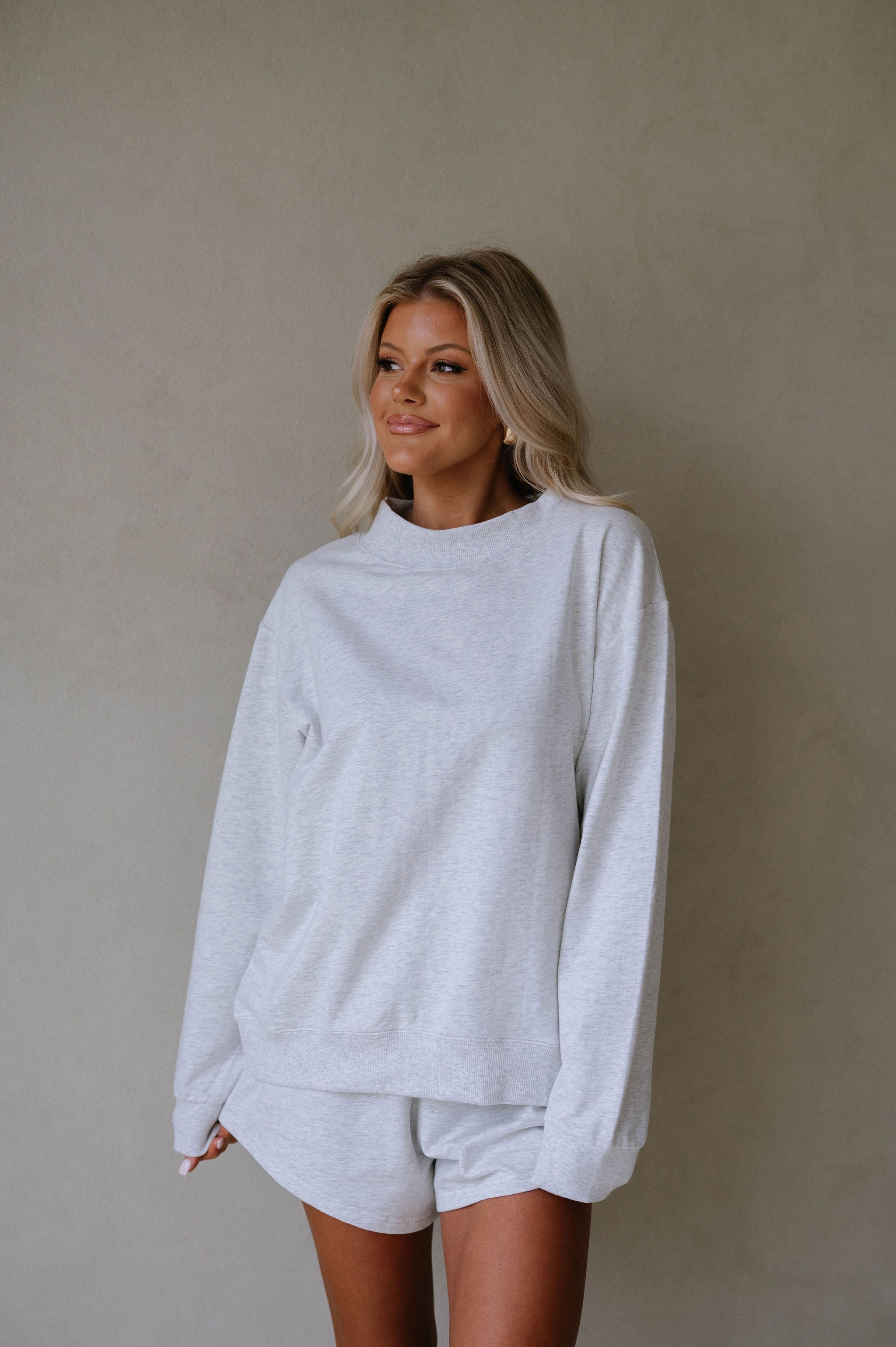 Brooke Shorts Set- Heather Grey
