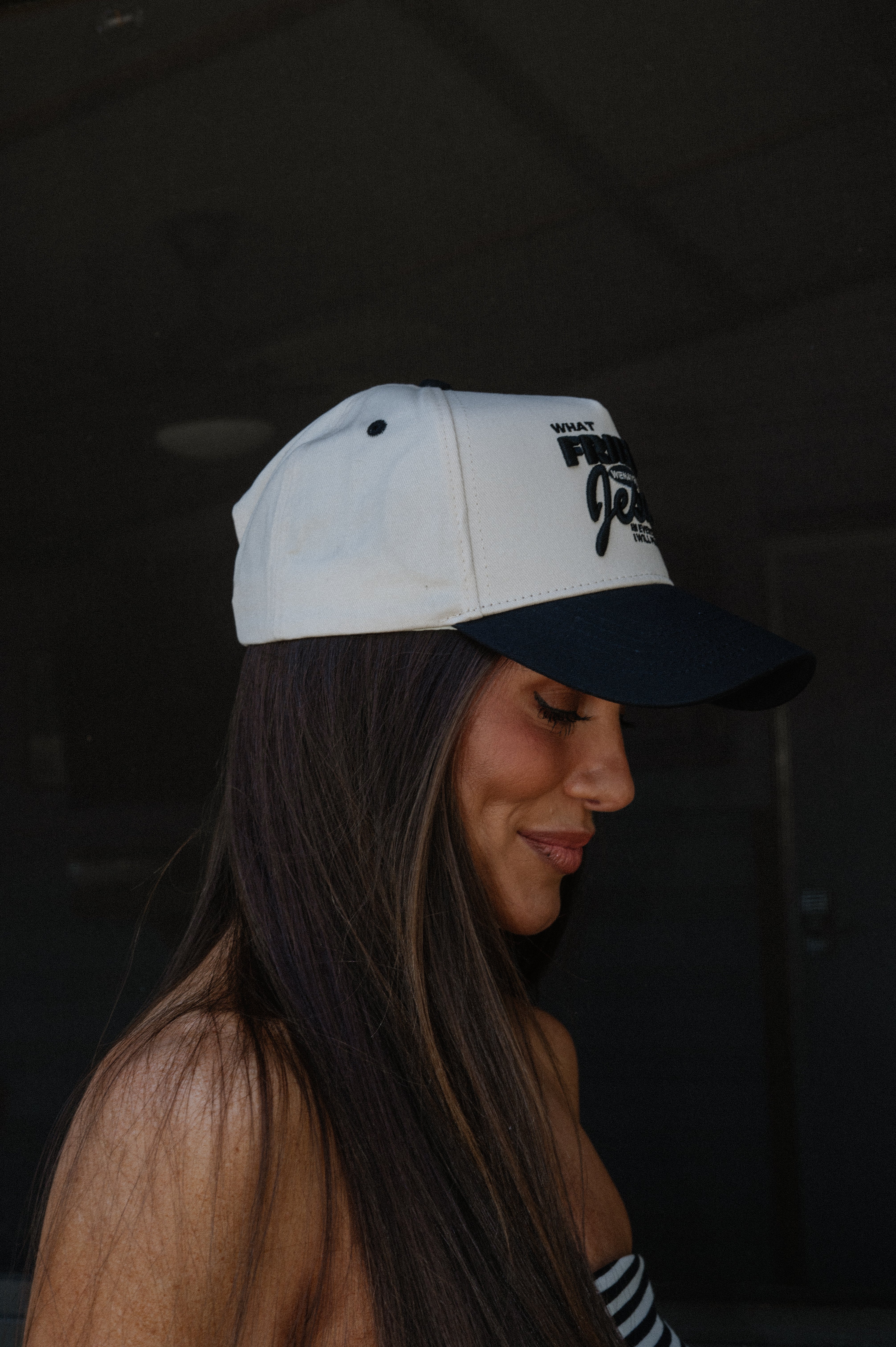 Friend In Jesus Trucker Hat- Black