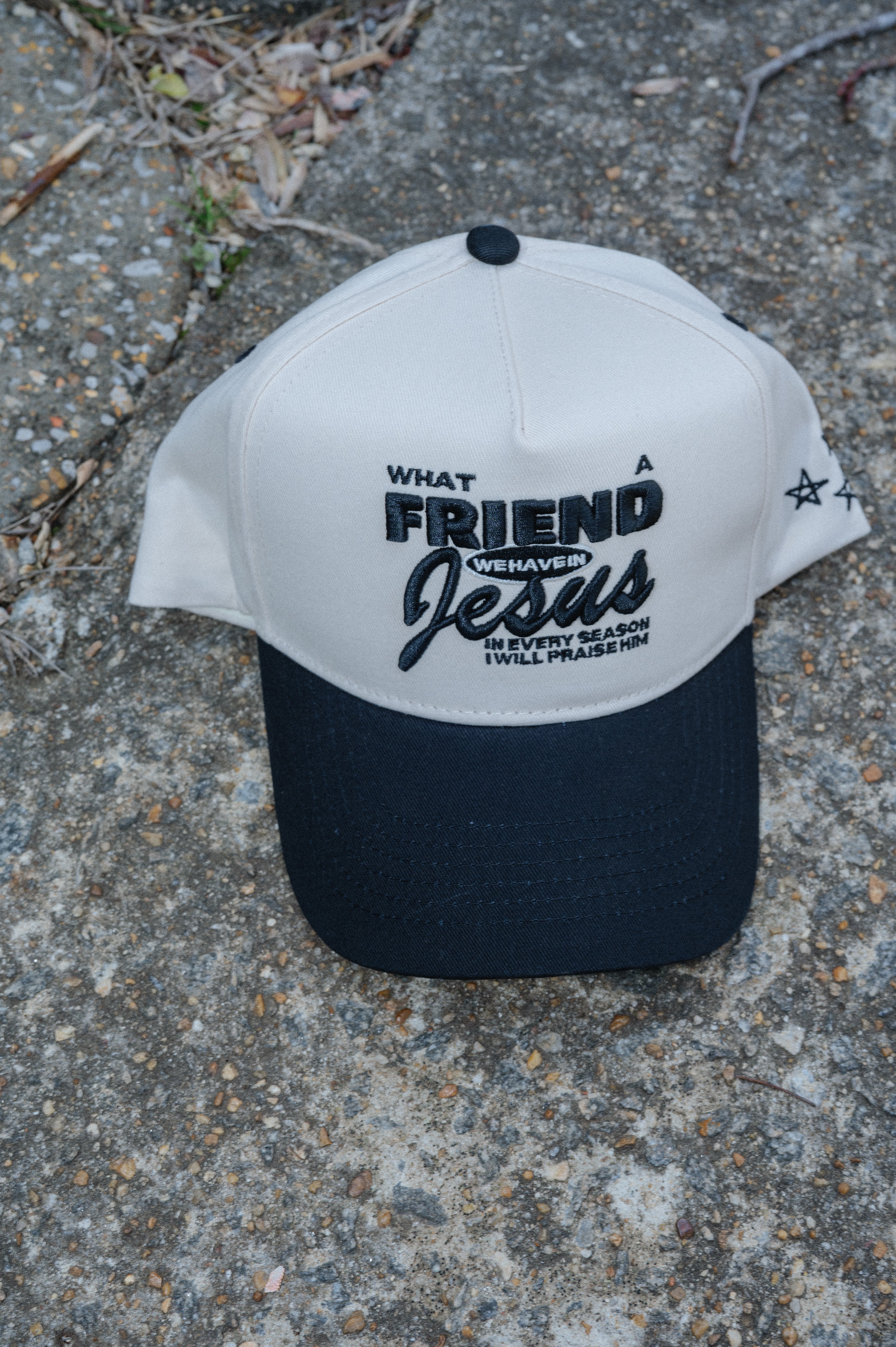 Friend In Jesus Trucker Hat- Black
