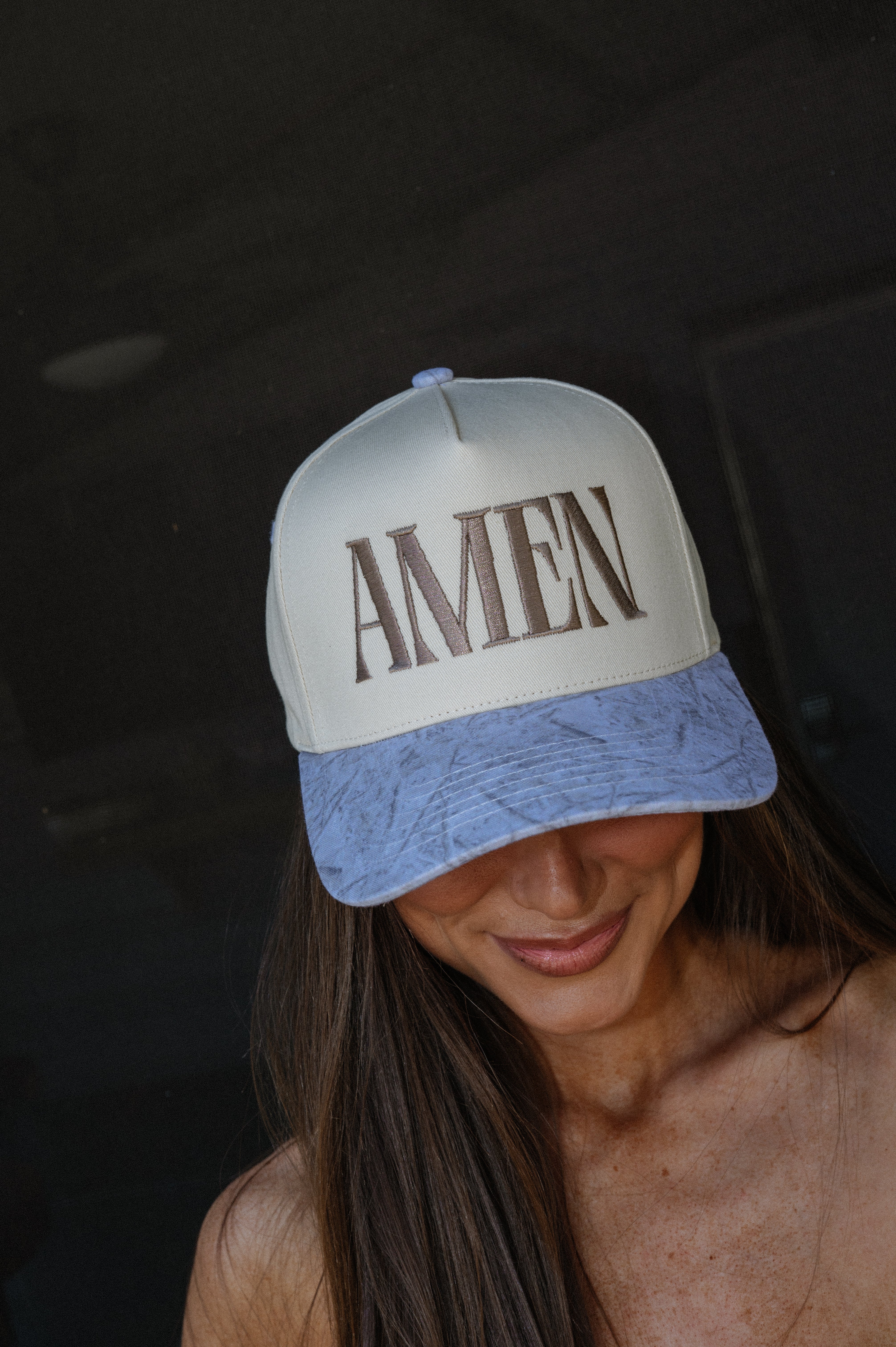 "AMEN" Trucker Hat- White Camo