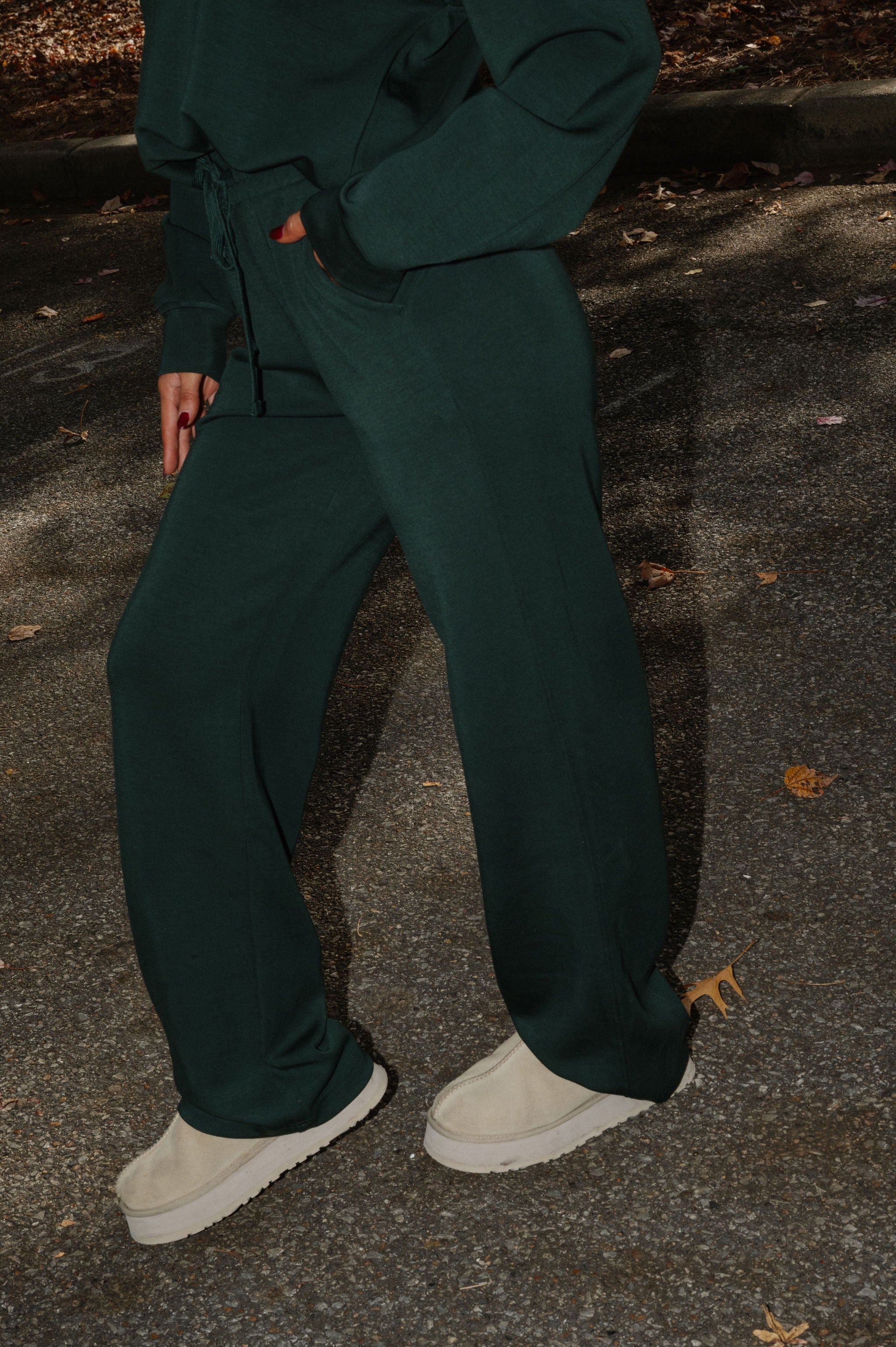 Nelson Scuba Pants Set-Dark Green