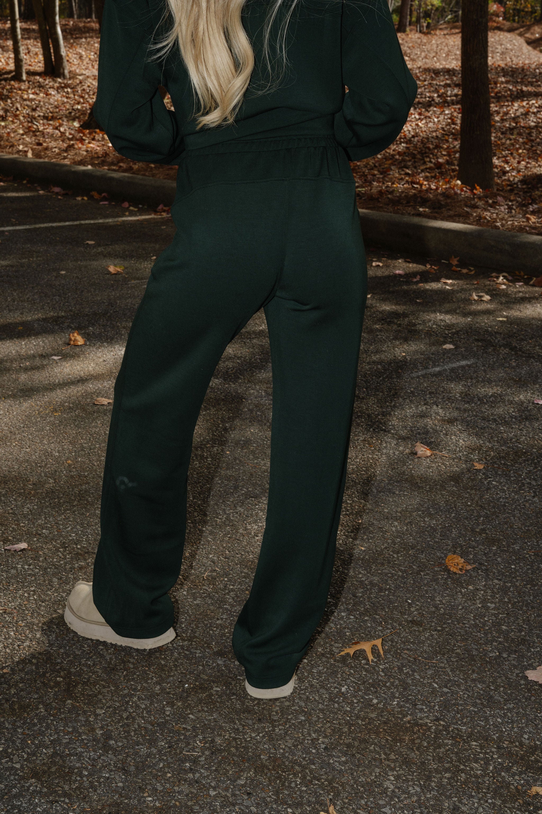 Nelson Scuba Pants Set-Dark Green