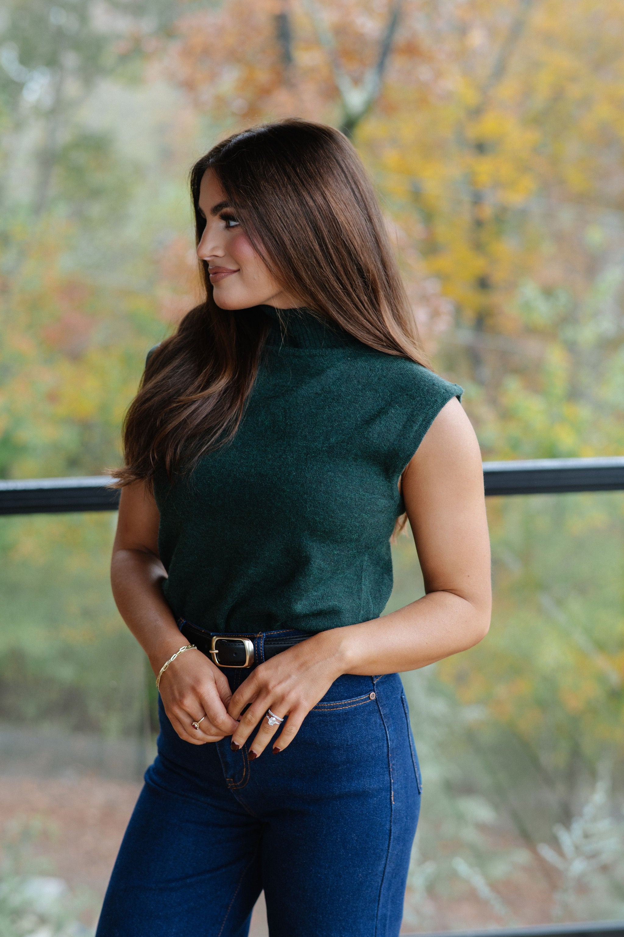 DOORBUSTER// Penny Sweater-Deep Green