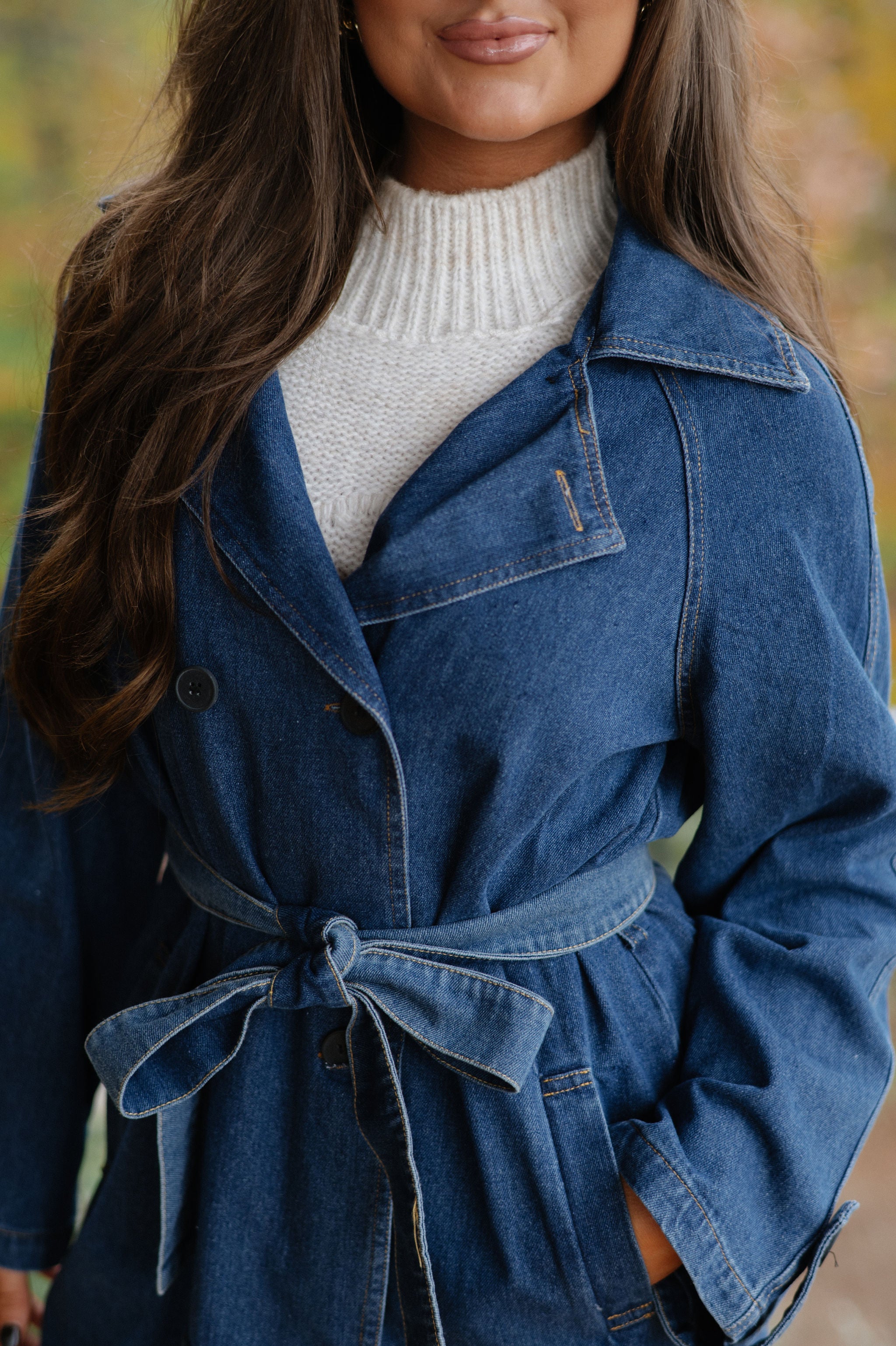 Rory Trench Coat-Denim