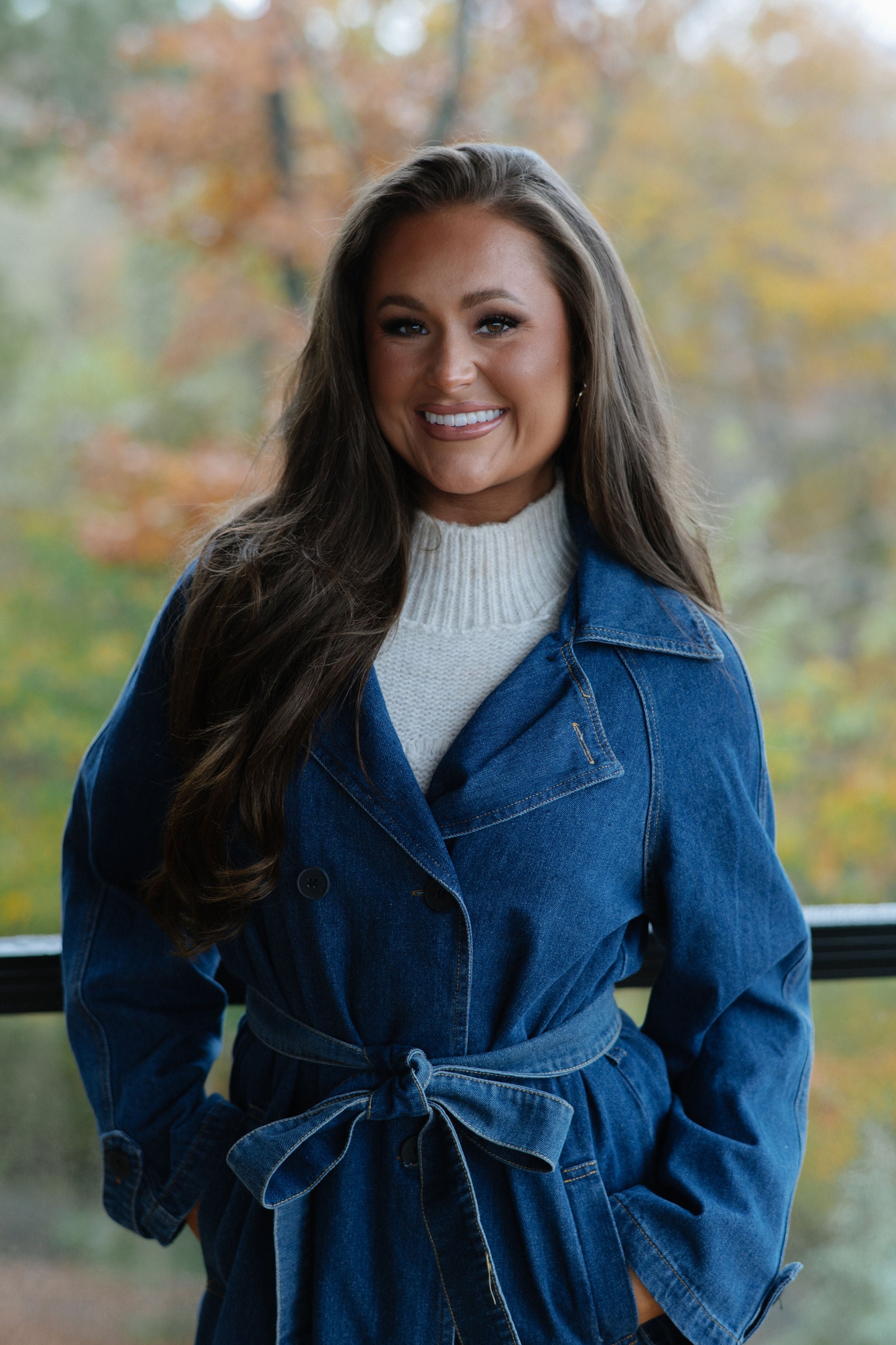 Rory Trench Coat-Denim