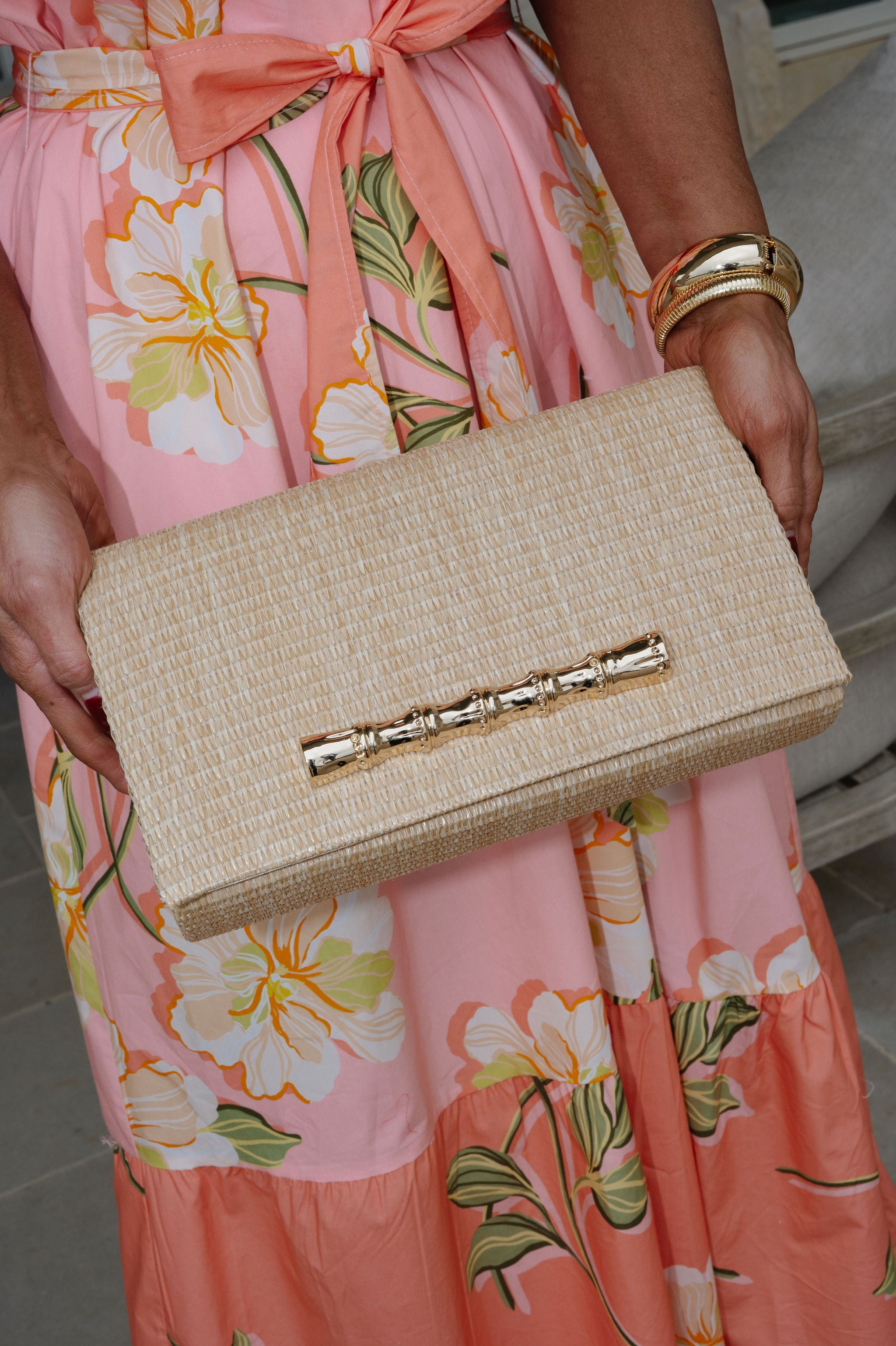 Jillian Straw Clutch