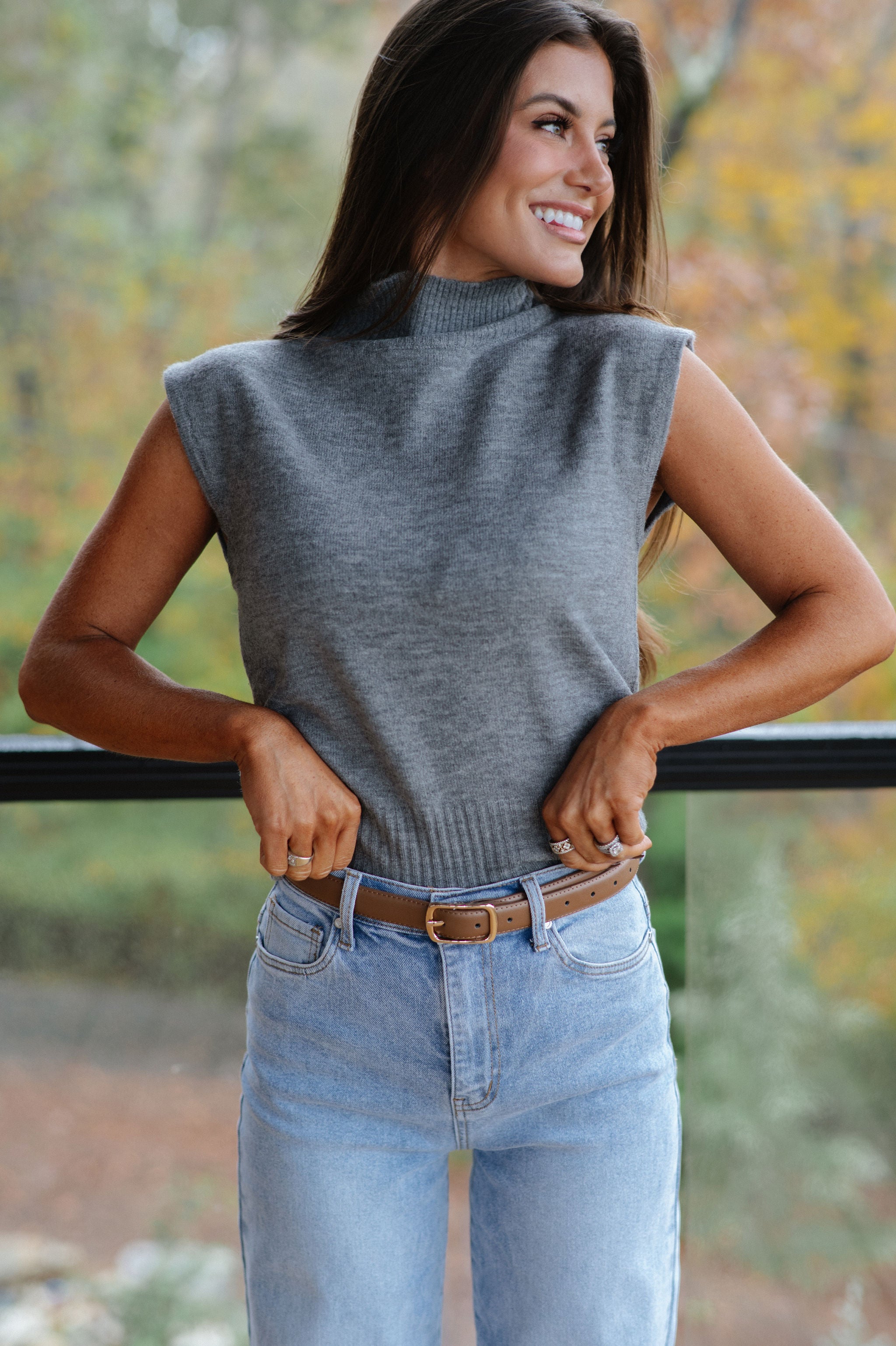 DOORBUSTER// Penny Sweater-Charcoal