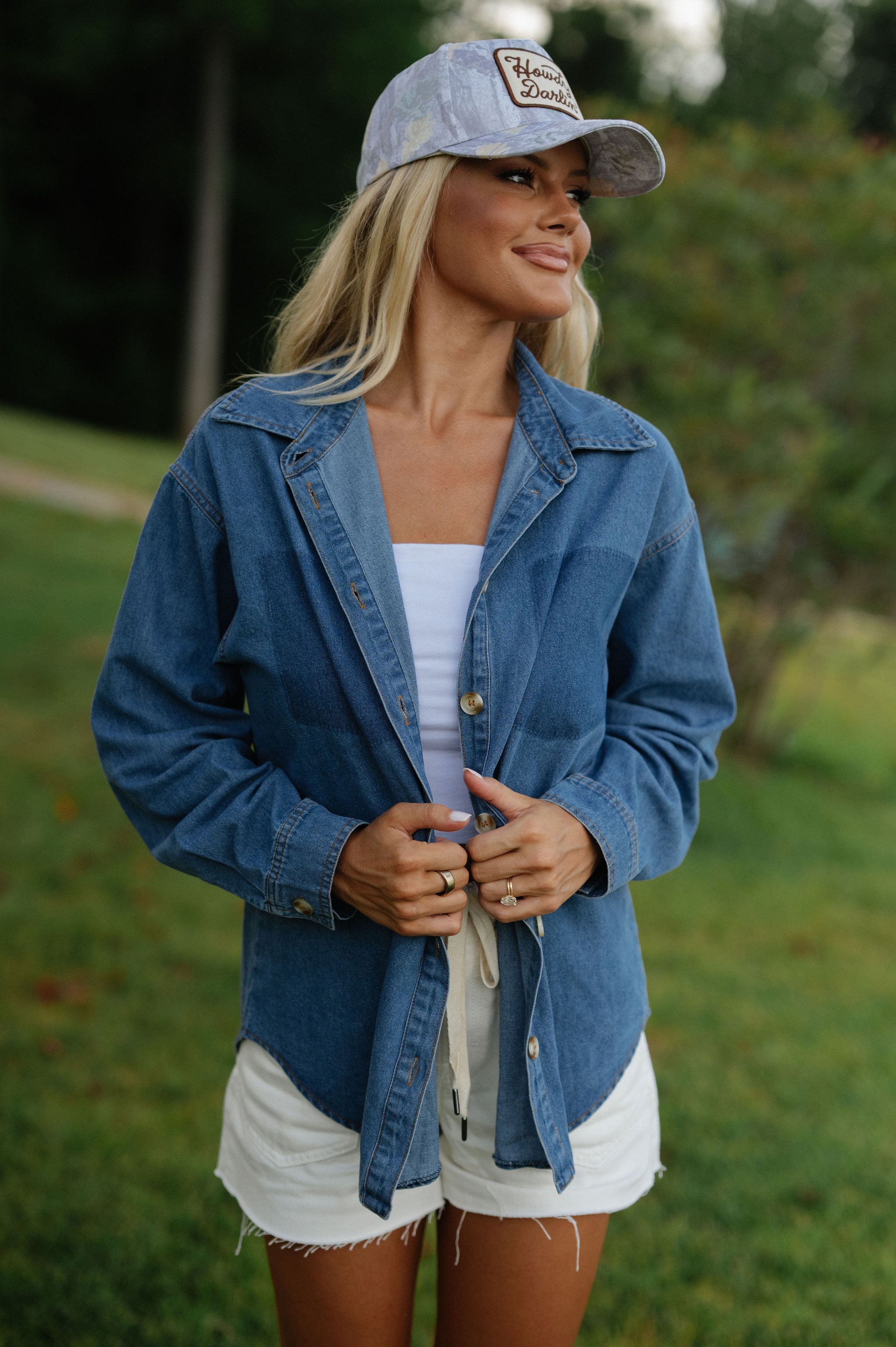 Shadow Pocket Buttoned Shirt-Coastal Blue