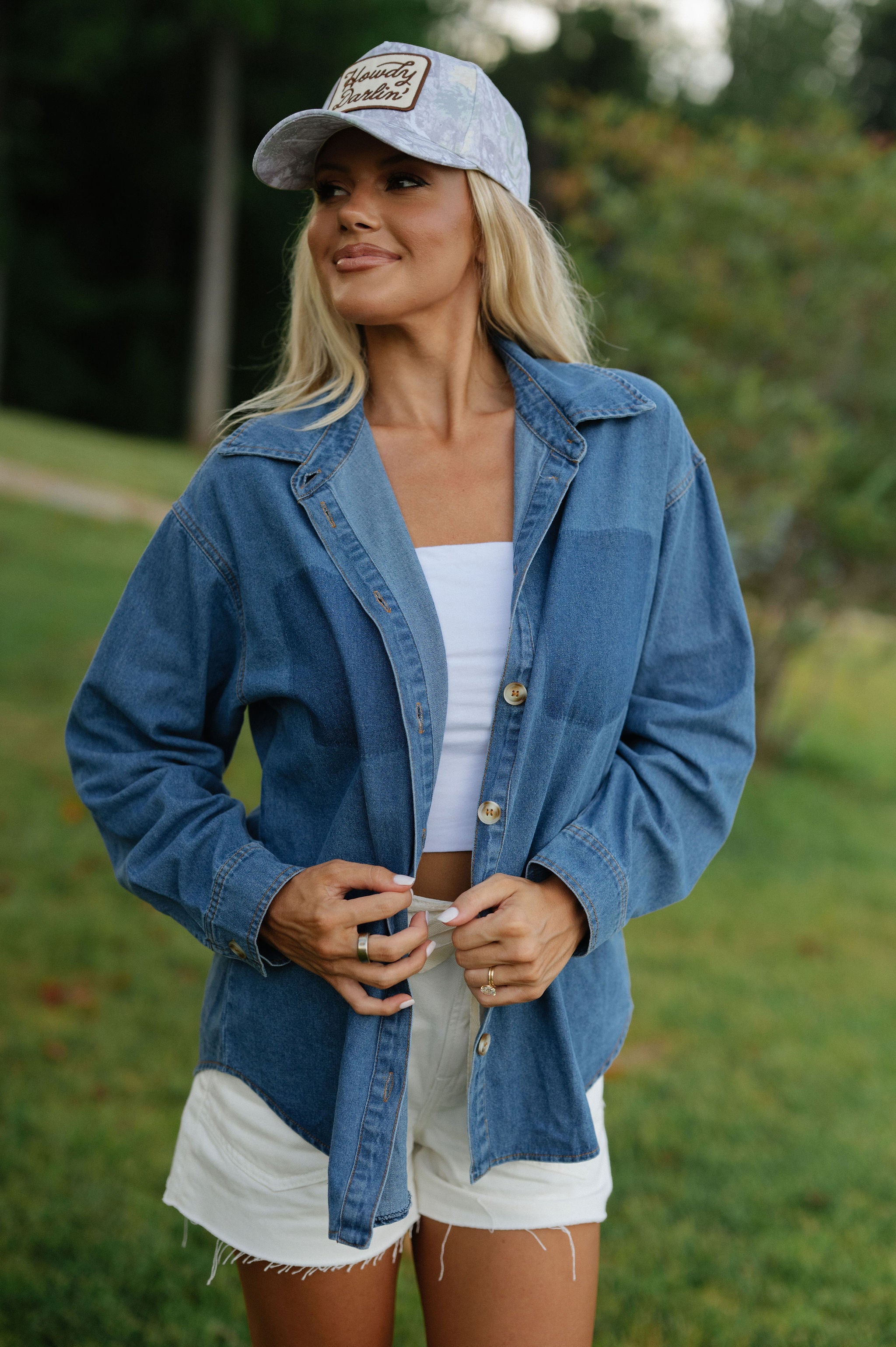 Shadow Pocket Buttoned Shirt-Coastal Blue