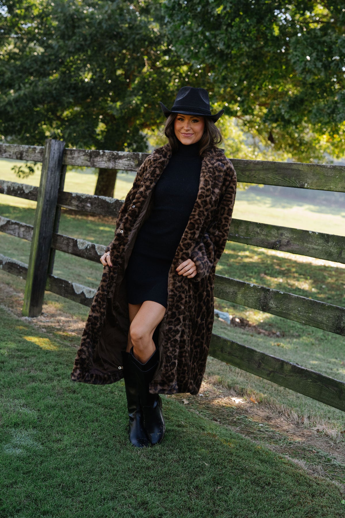 Leopard Print Faux Fur Jacket