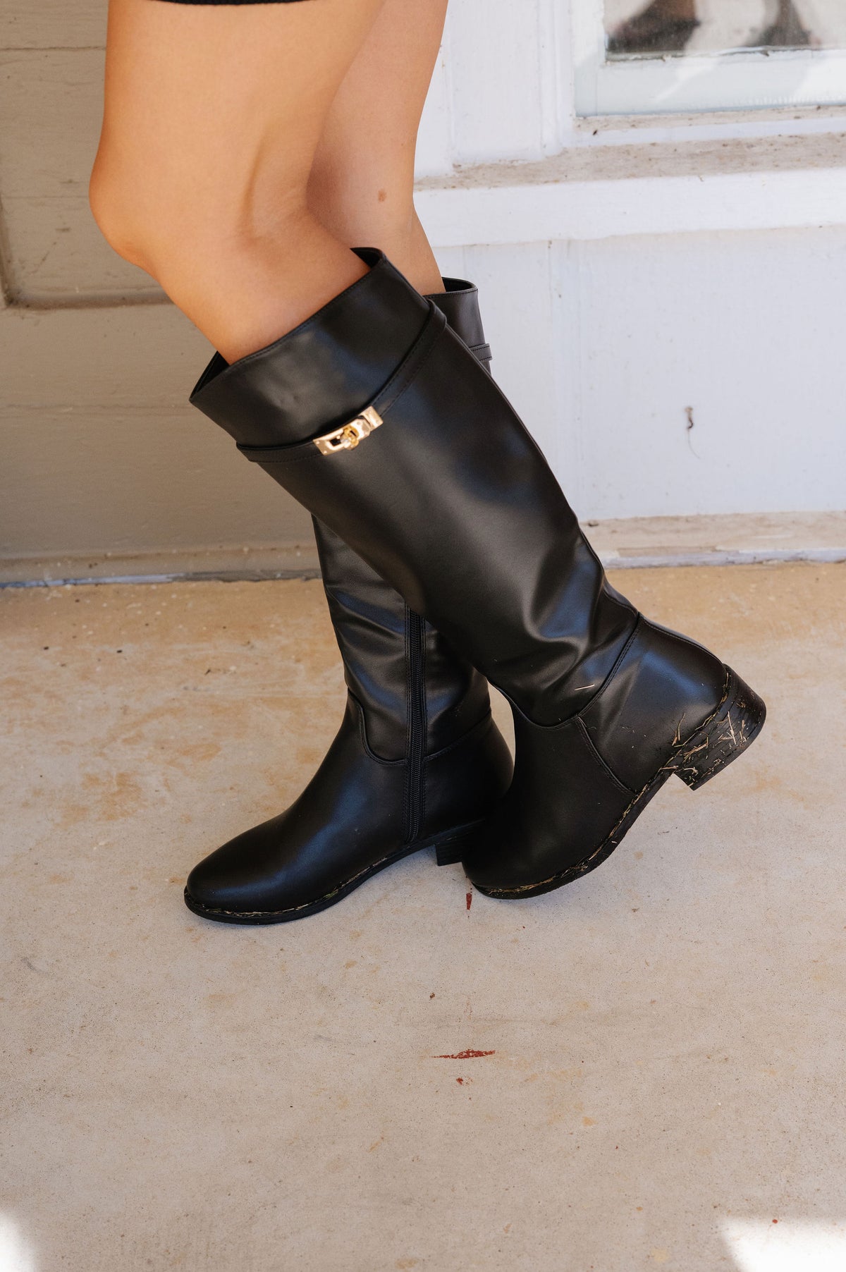 Sperry Riding Boots-Black