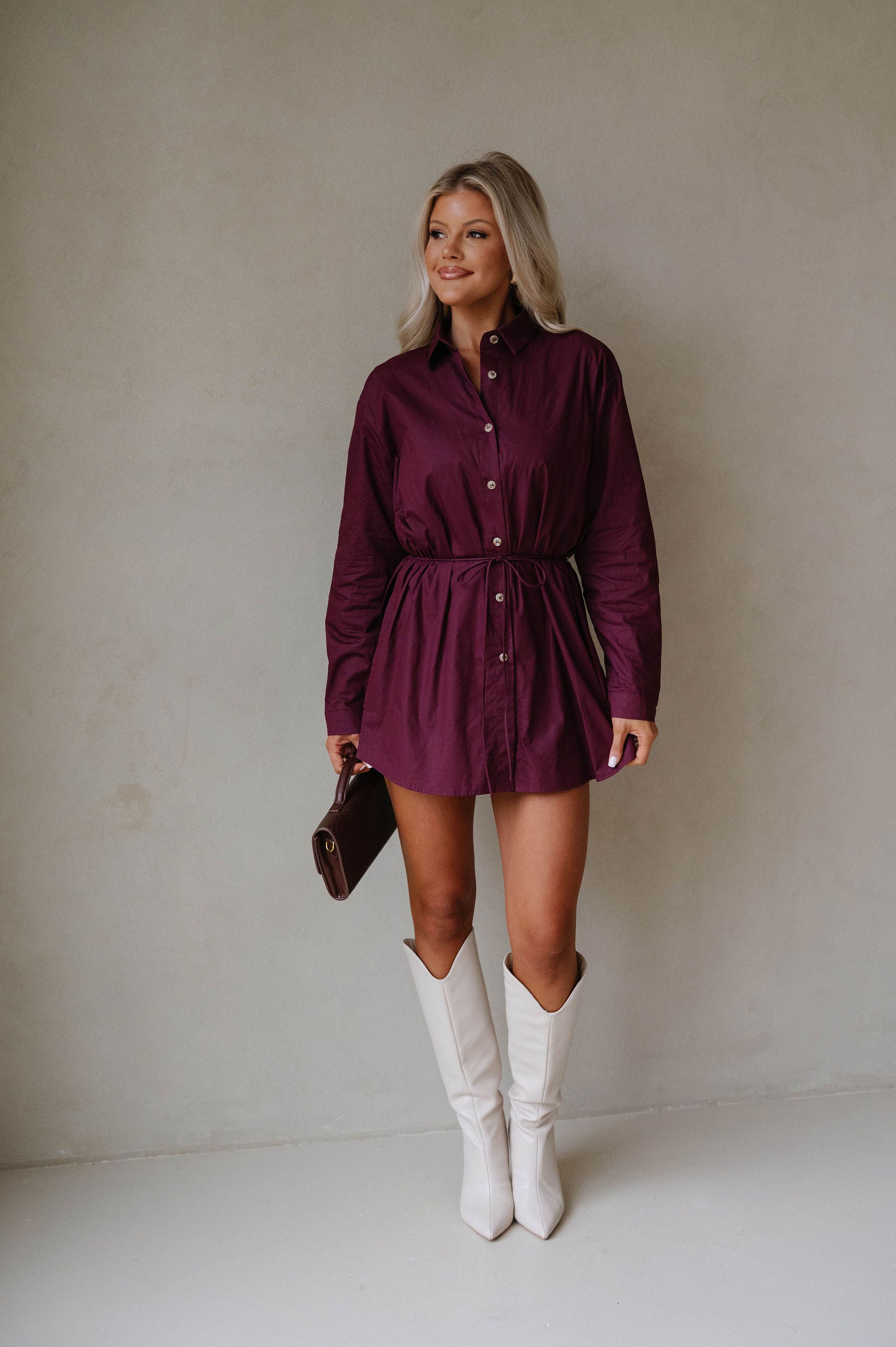Mallie Romper-Burgundy