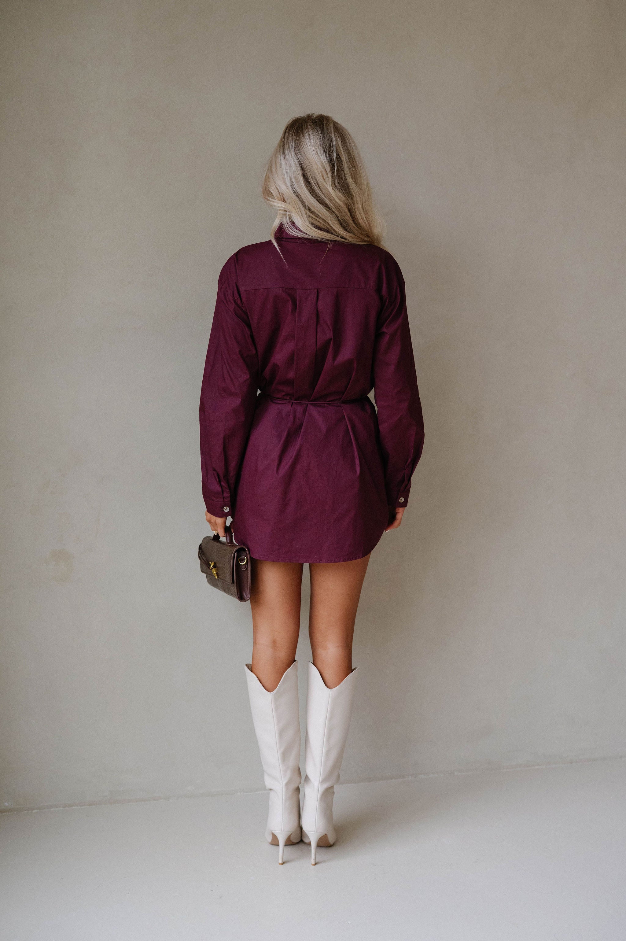 Mallie Romper-Burgundy