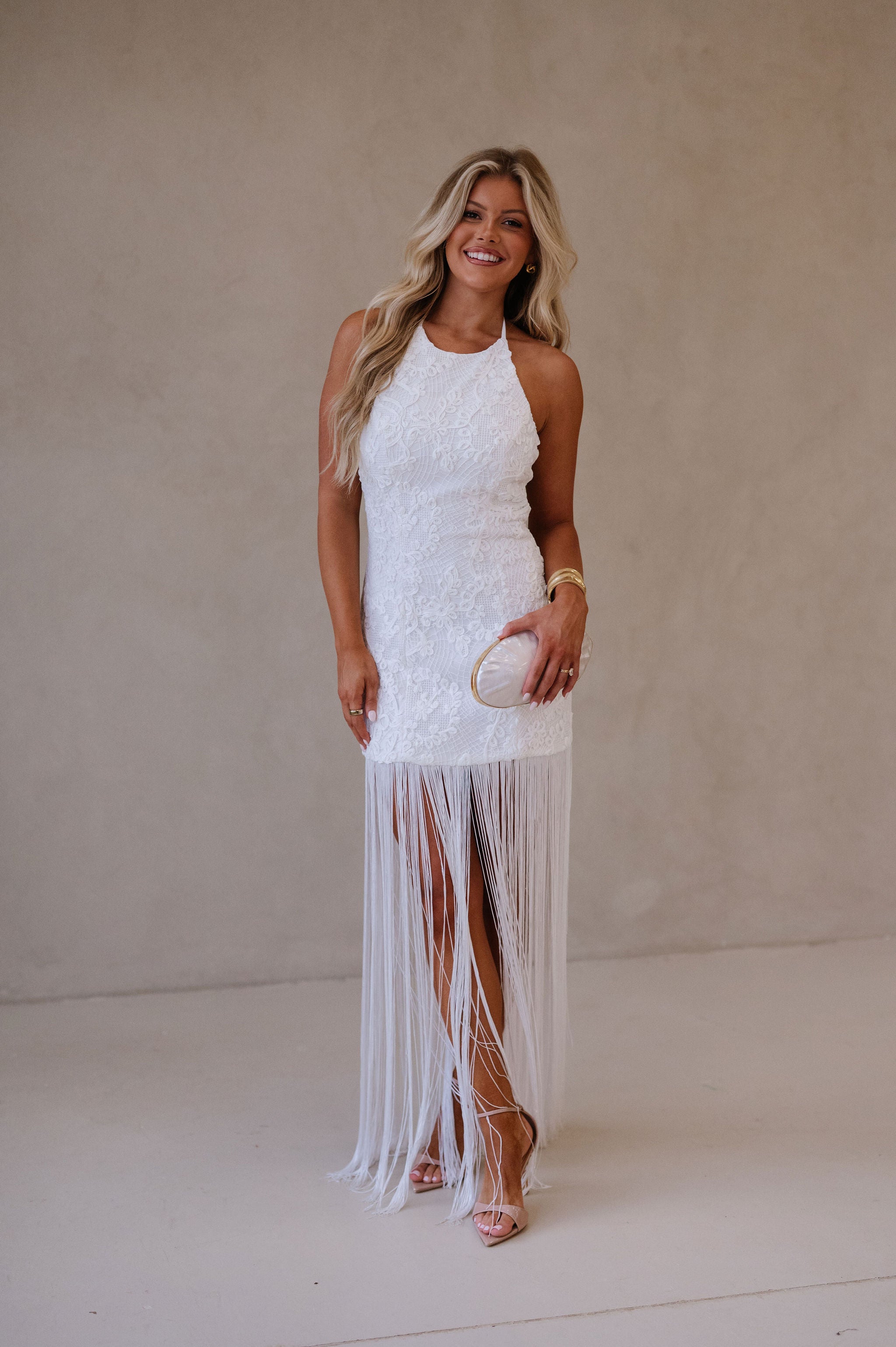 Briley Maxi Dress-White