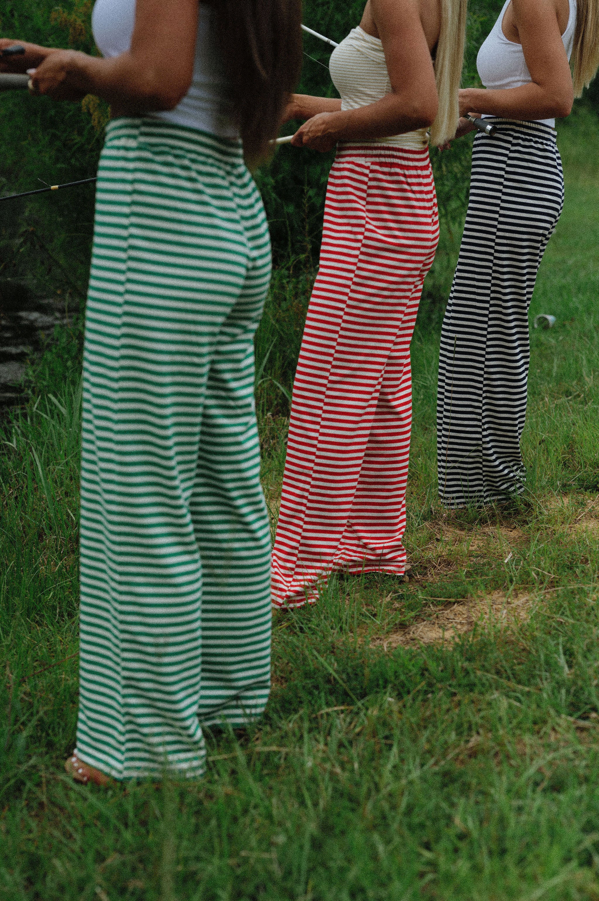 Bennett Striped Pants- Red