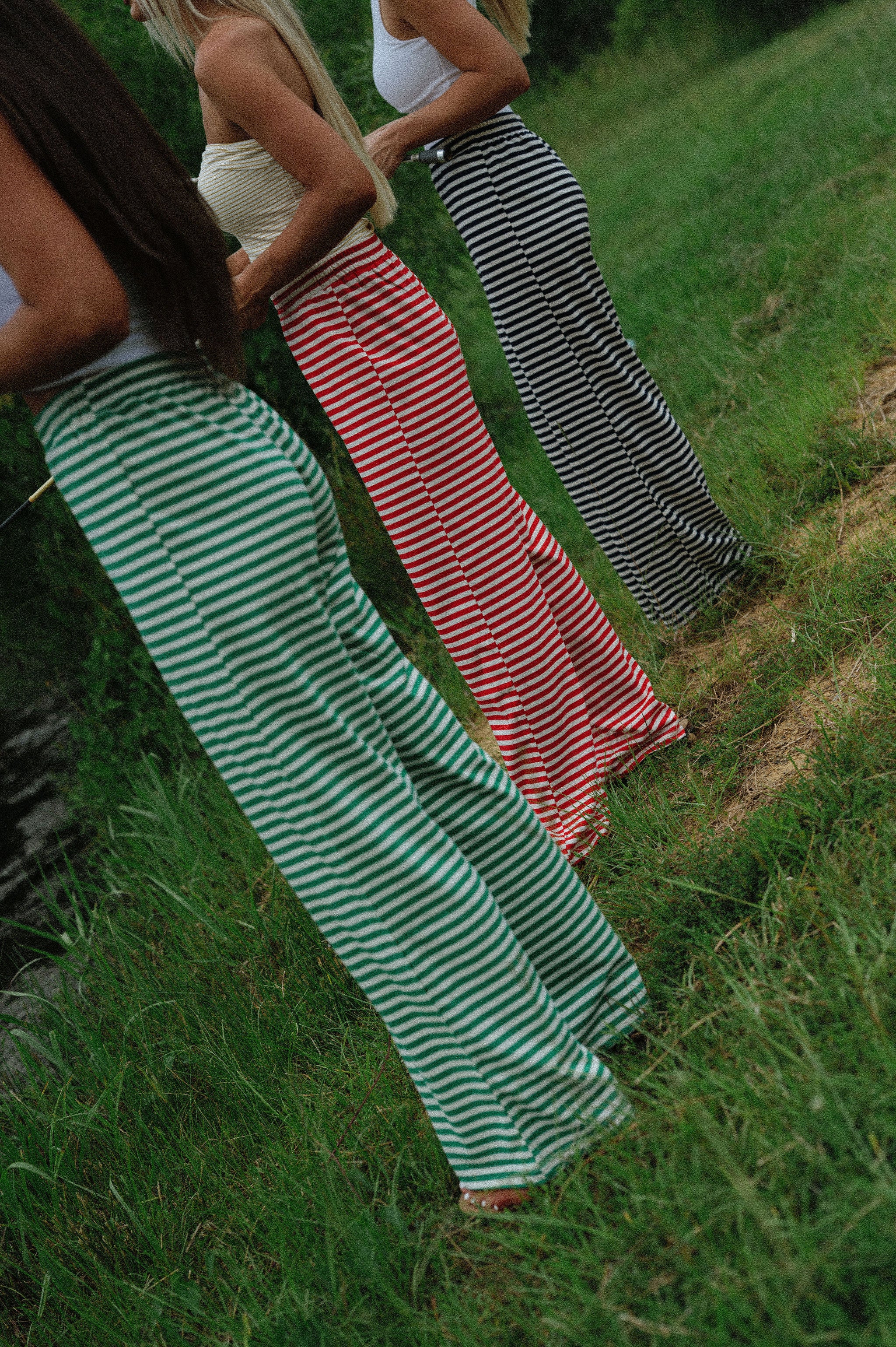 Bennett Striped Pants- Green