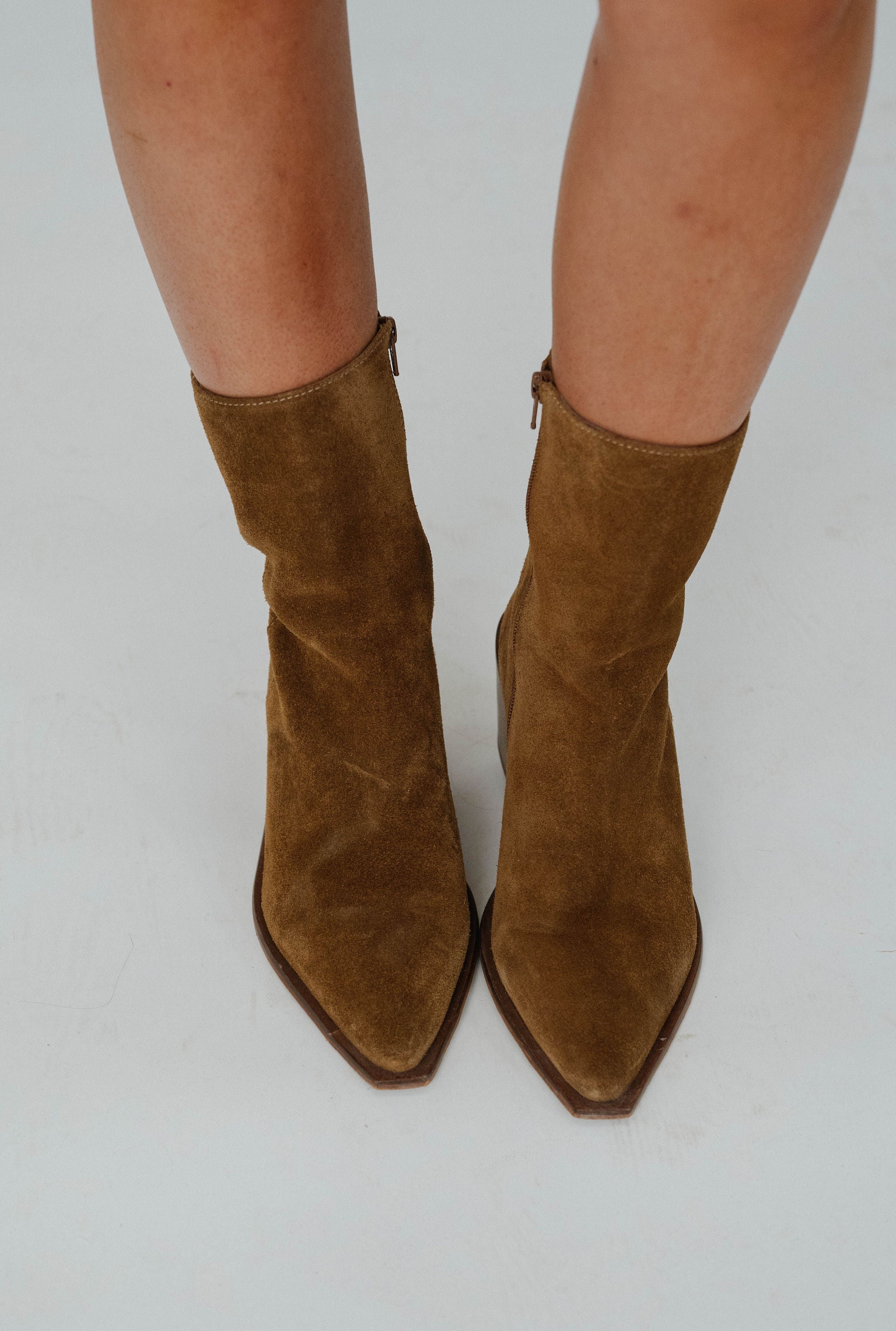 Cleo Bootie-Bourbon Suede