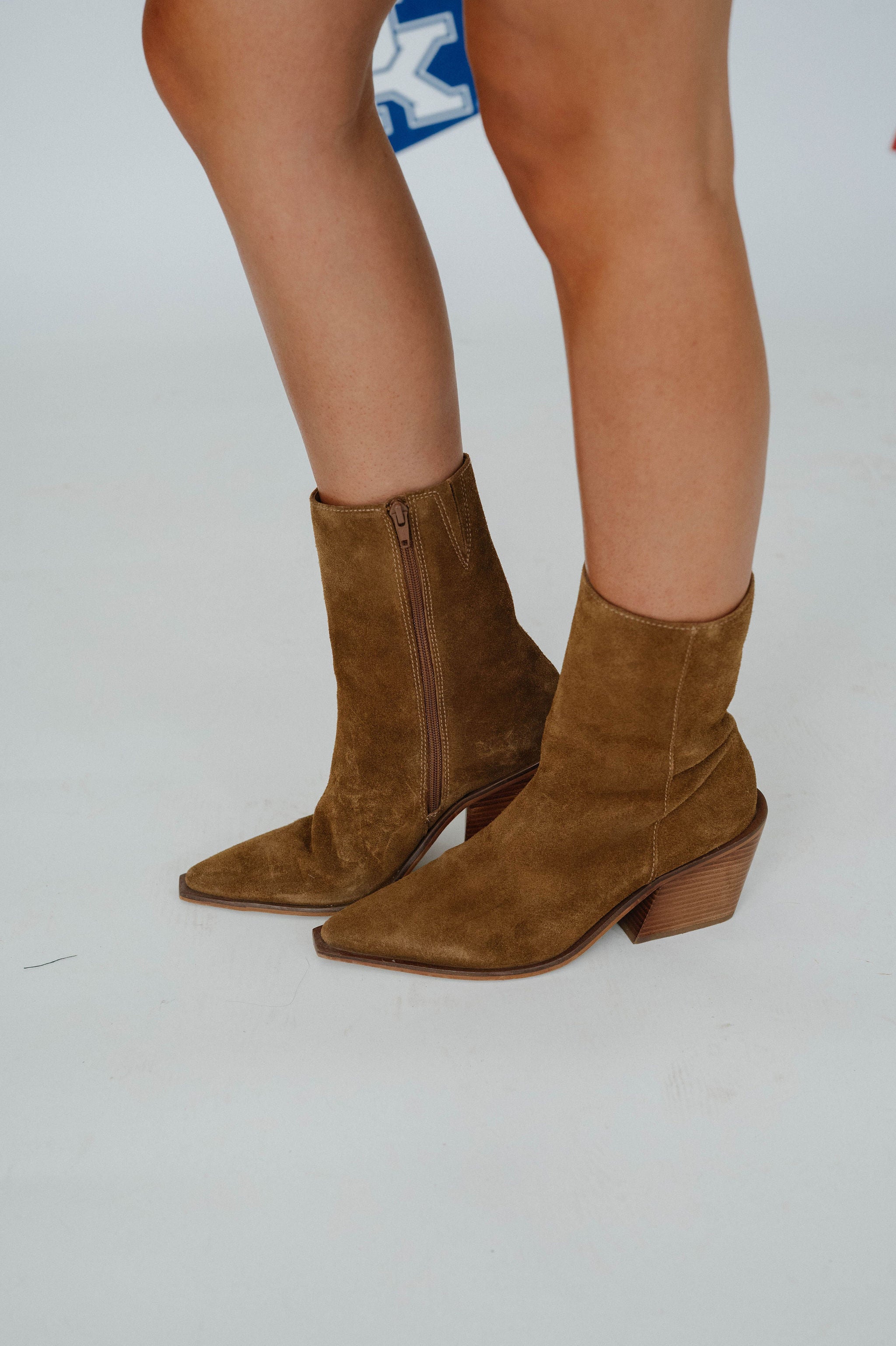 Cleo Bootie-Bourbon Suede