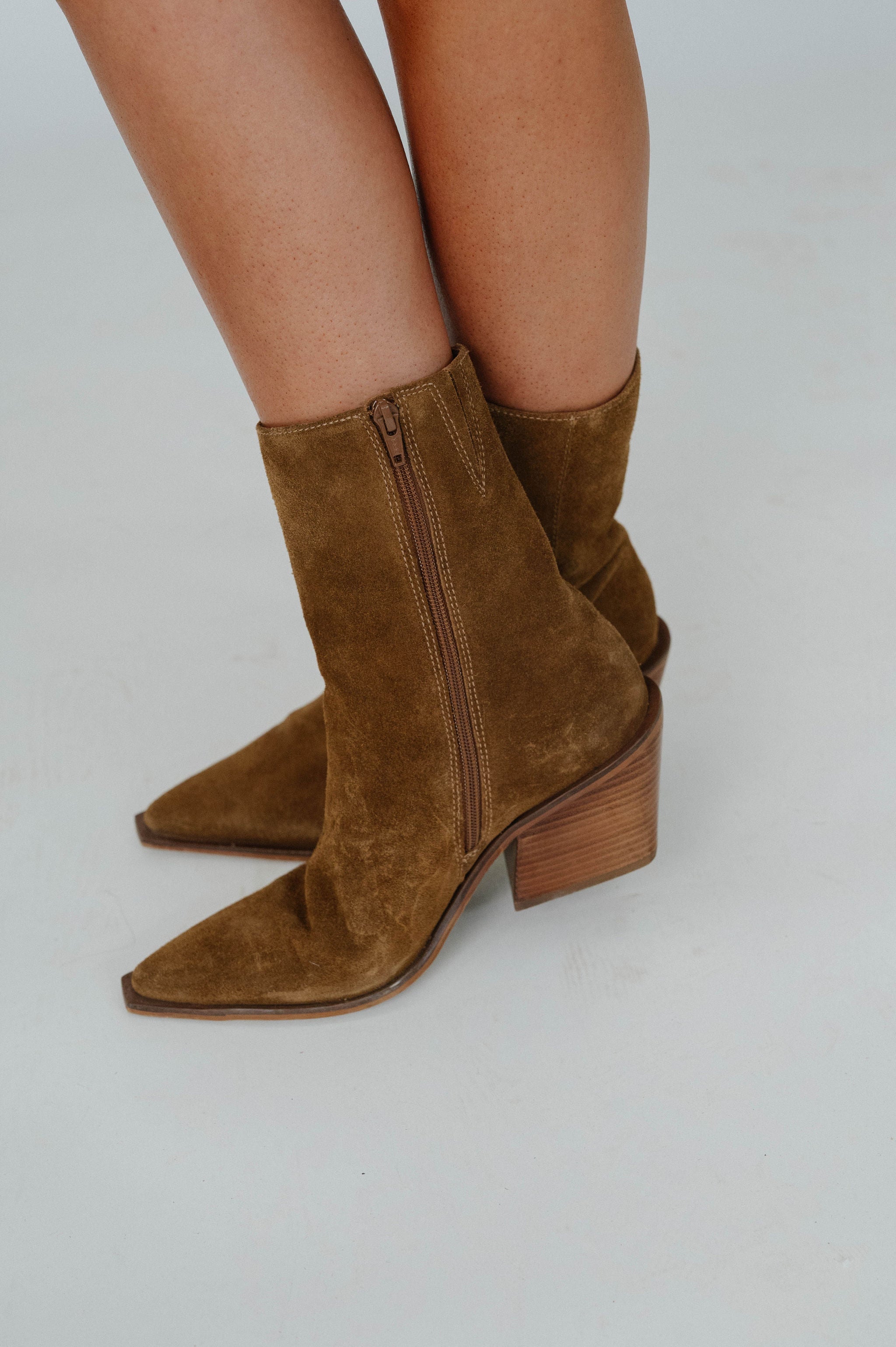 Cleo Bootie-Bourbon Suede