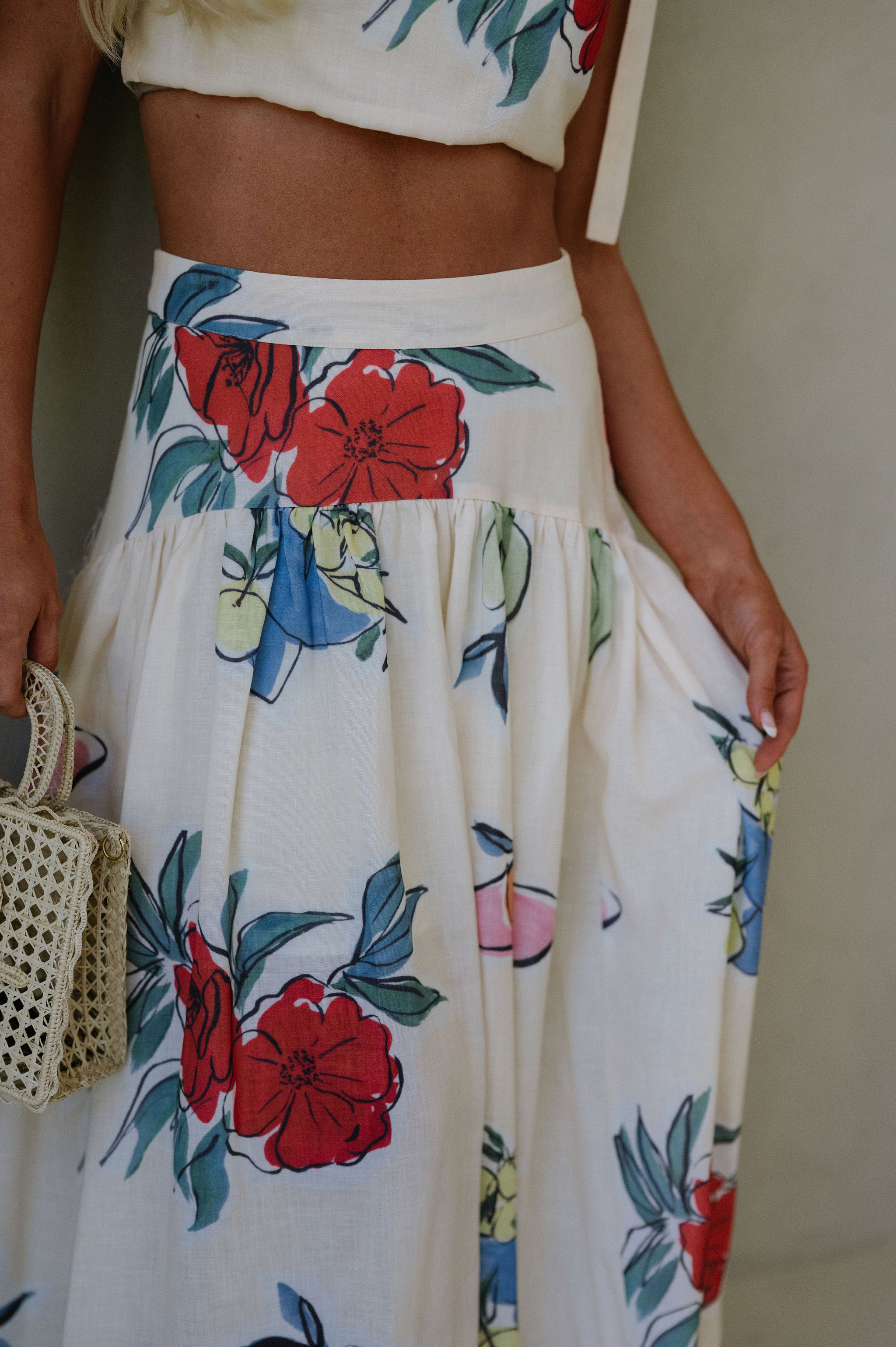 Amika Skirt Set-Natural