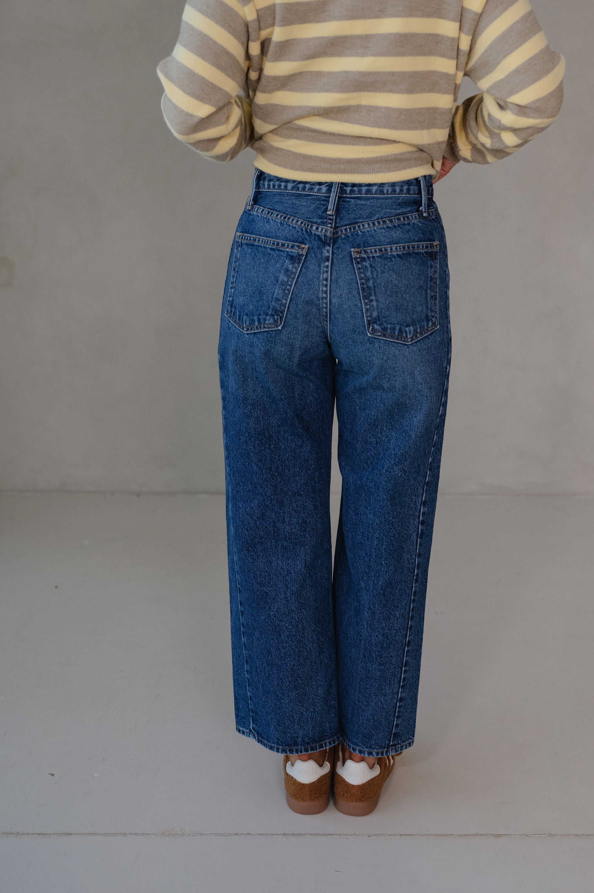 Haven Barrel Jeans-Dark Denim