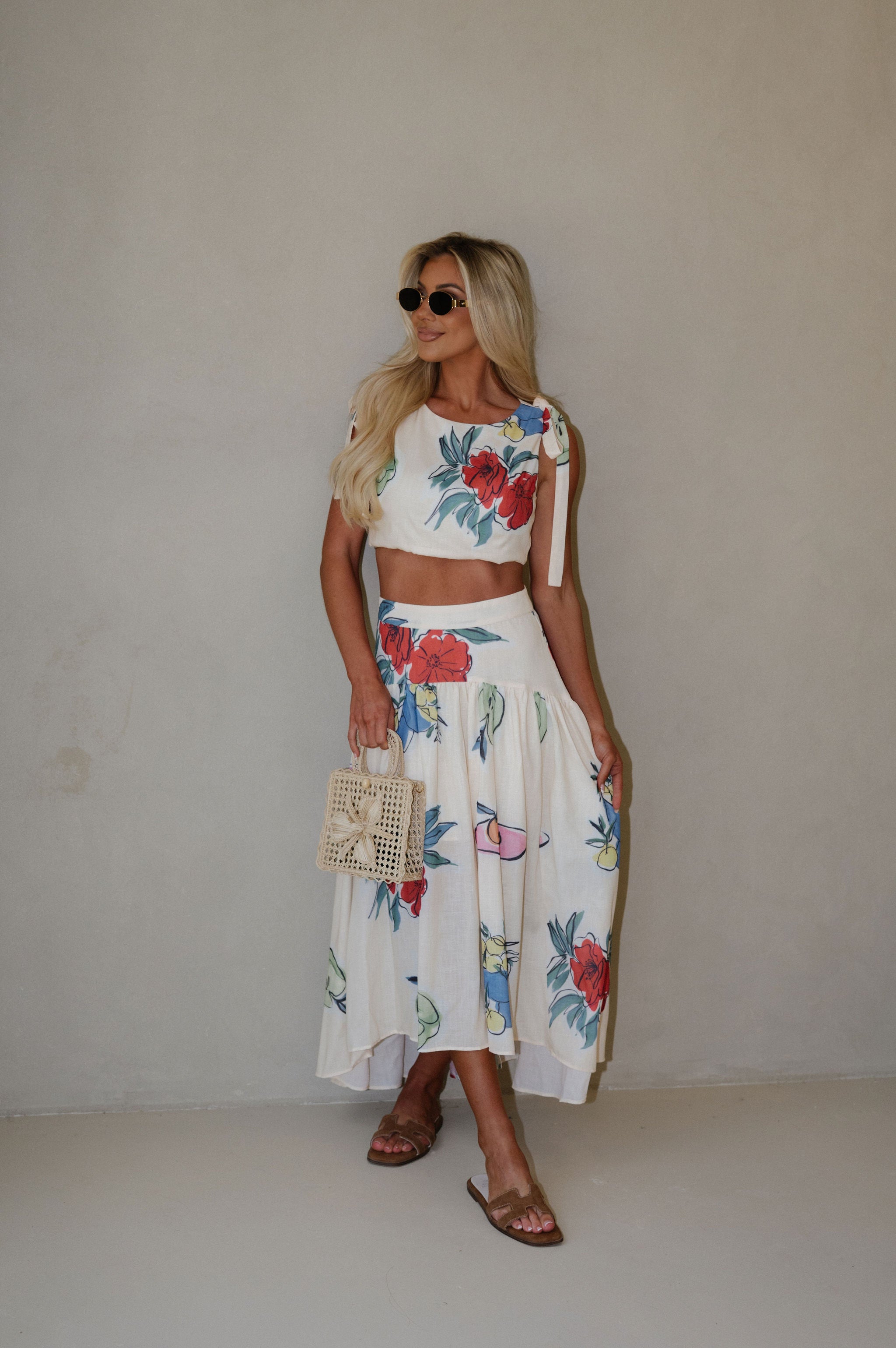 Amika Skirt Set-Natural