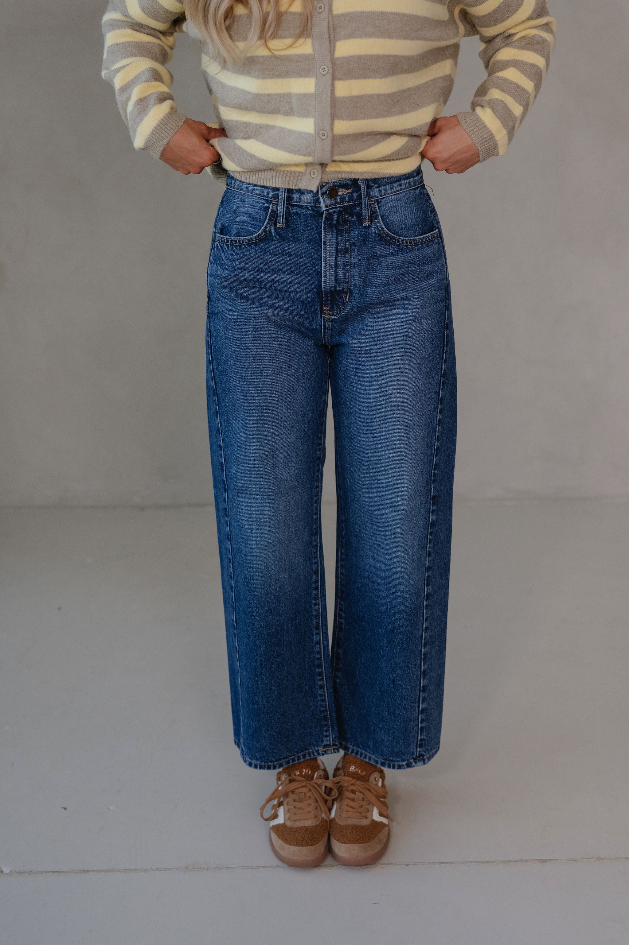 Haven Barrel Jeans-Dark Denim