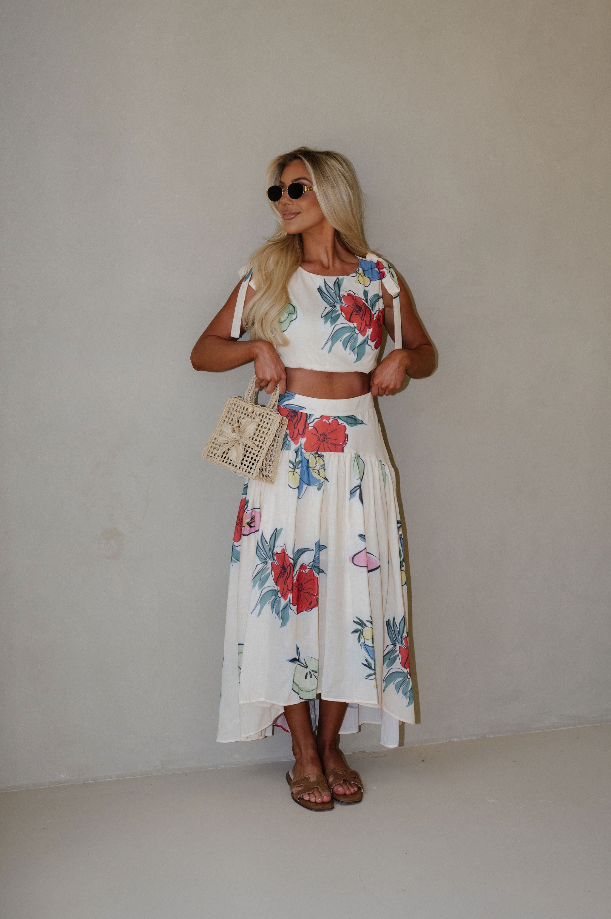 Amika Skirt Set-Natural