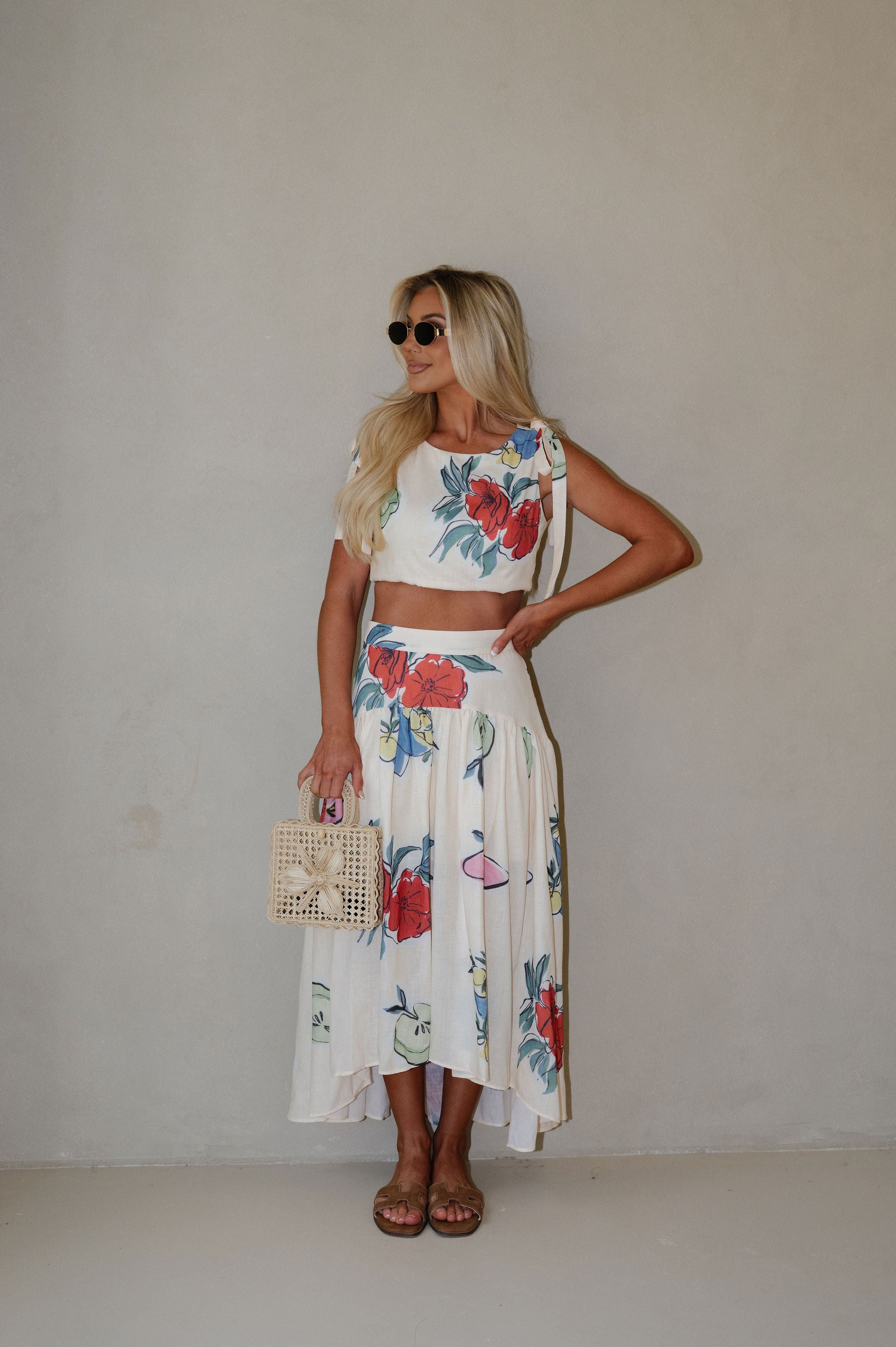 Amika Skirt Set-Natural