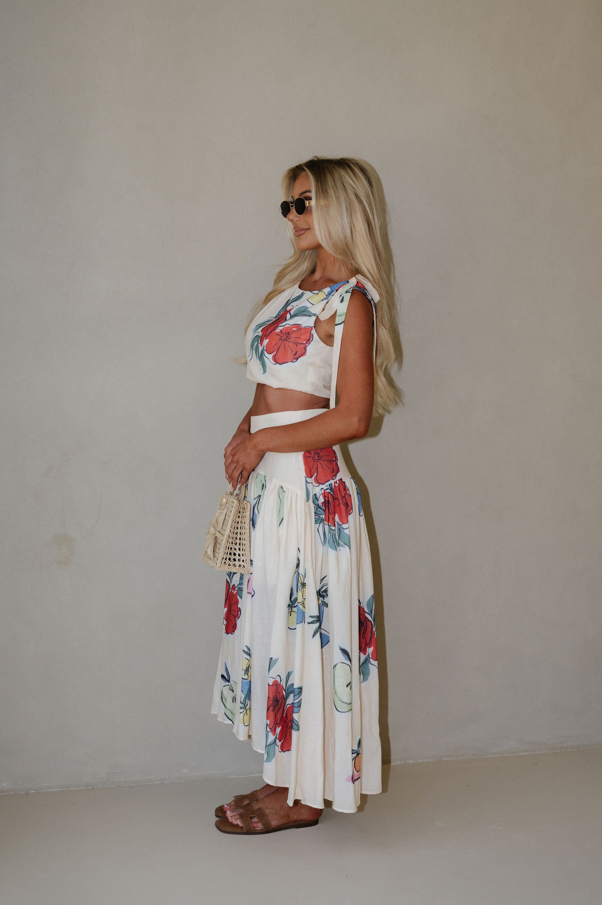 Amika Skirt Set-Natural