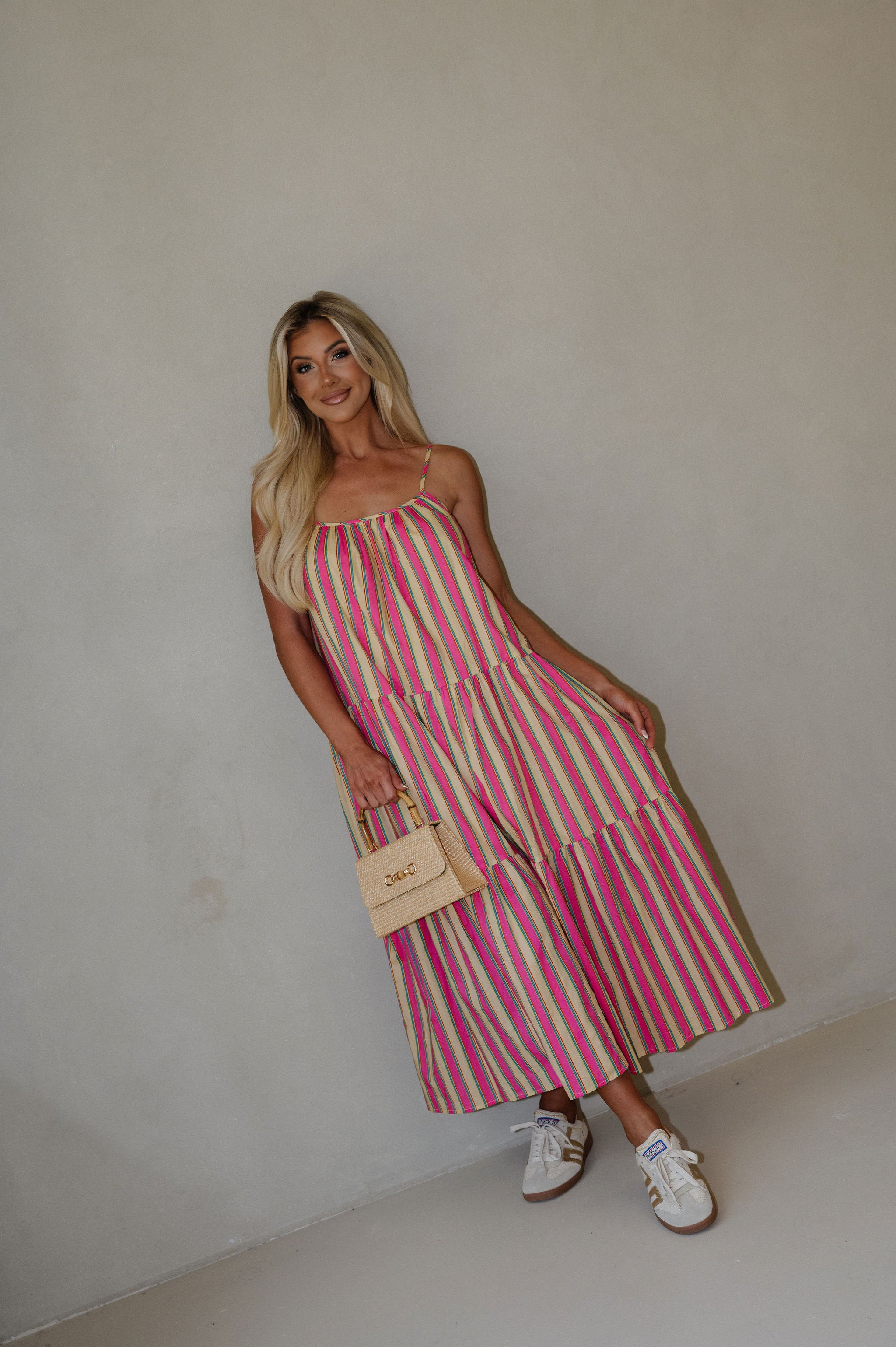 Shelly Striped Midi Dress