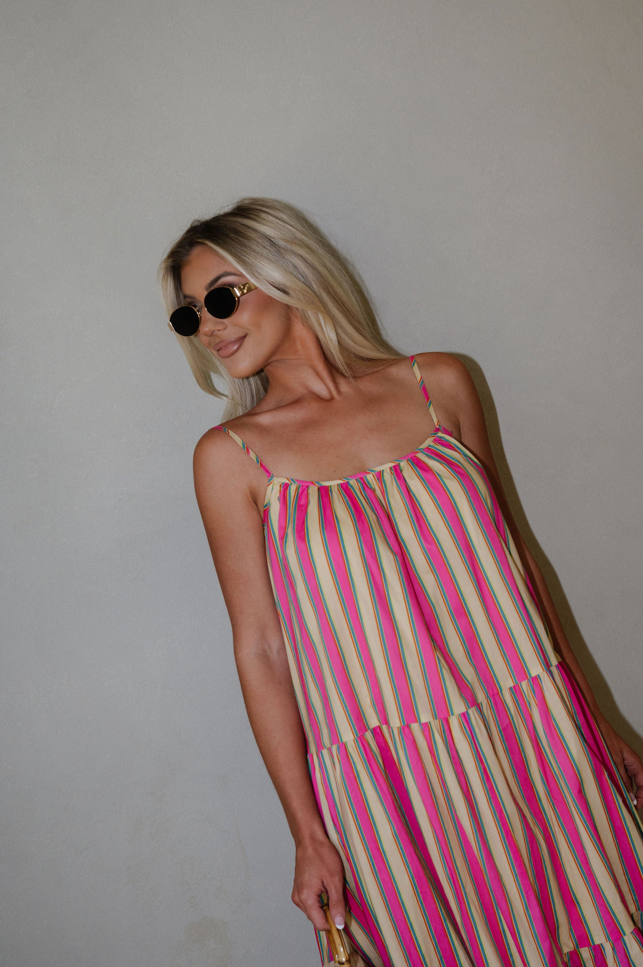 Shelly Striped Midi Dress