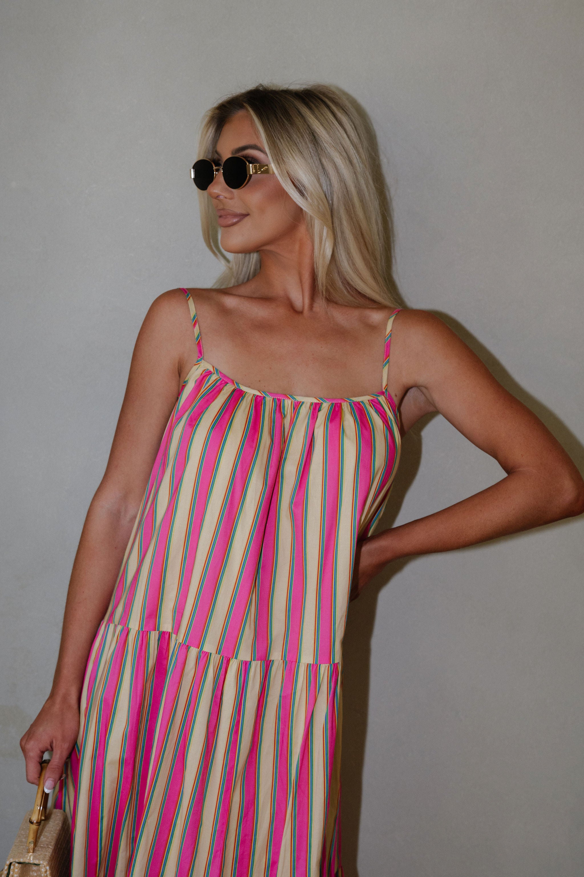 Shelly Striped Midi Dress