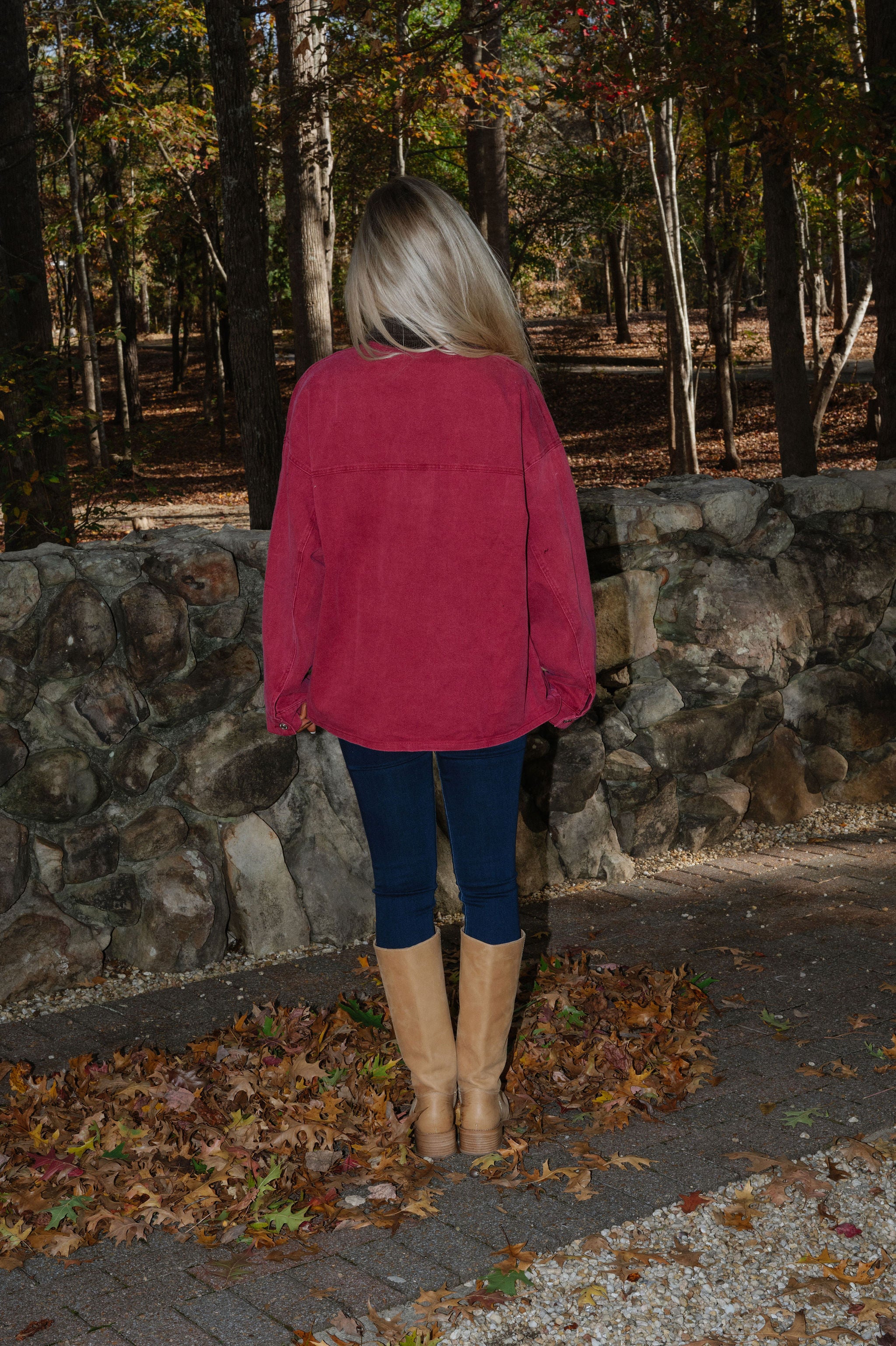 Royal Collared Jacket- Burgundy/ Brown