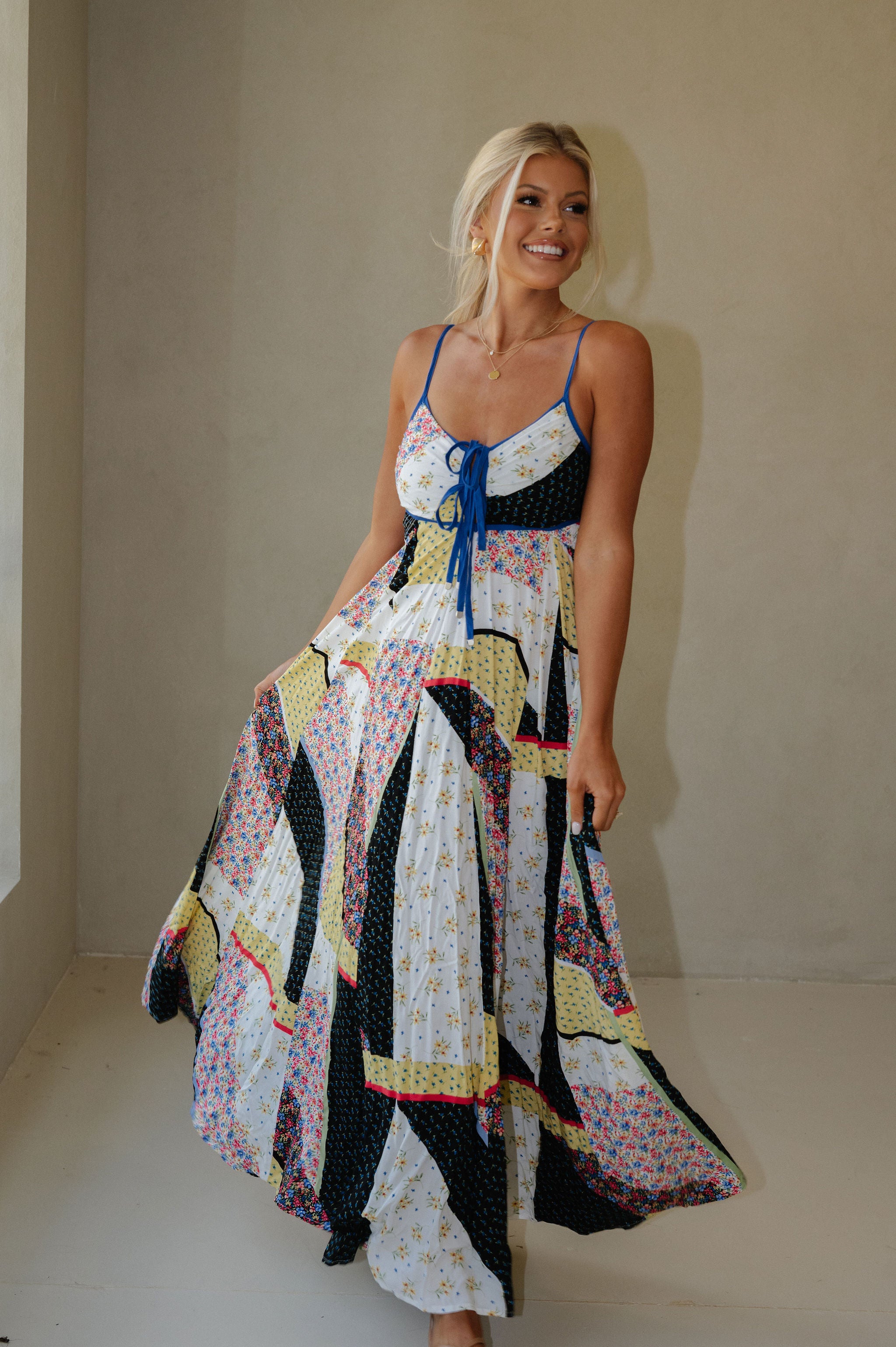 Meredith Patchwork Dress-Multi