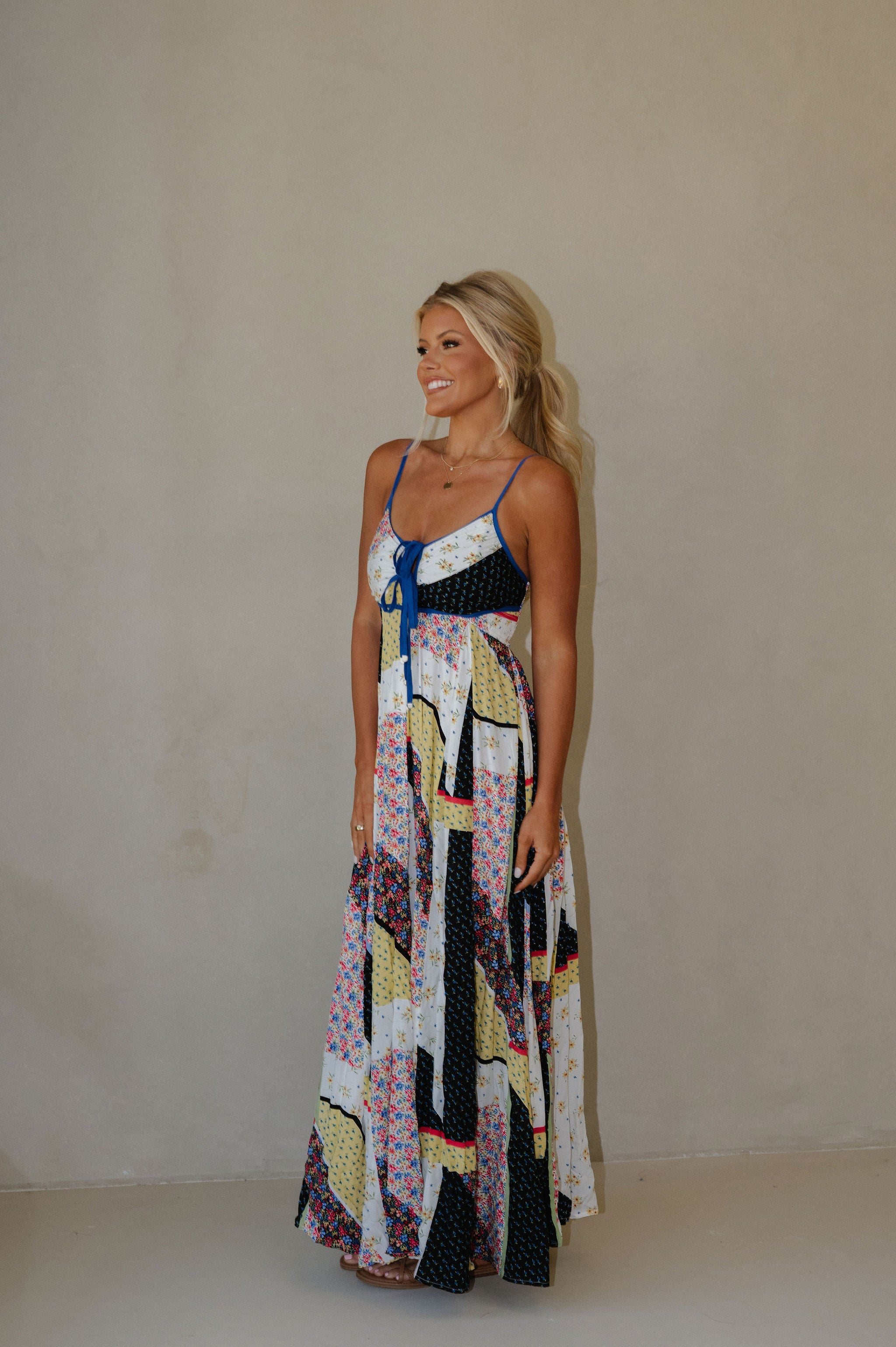 Meredith Patchwork Dress-Multi