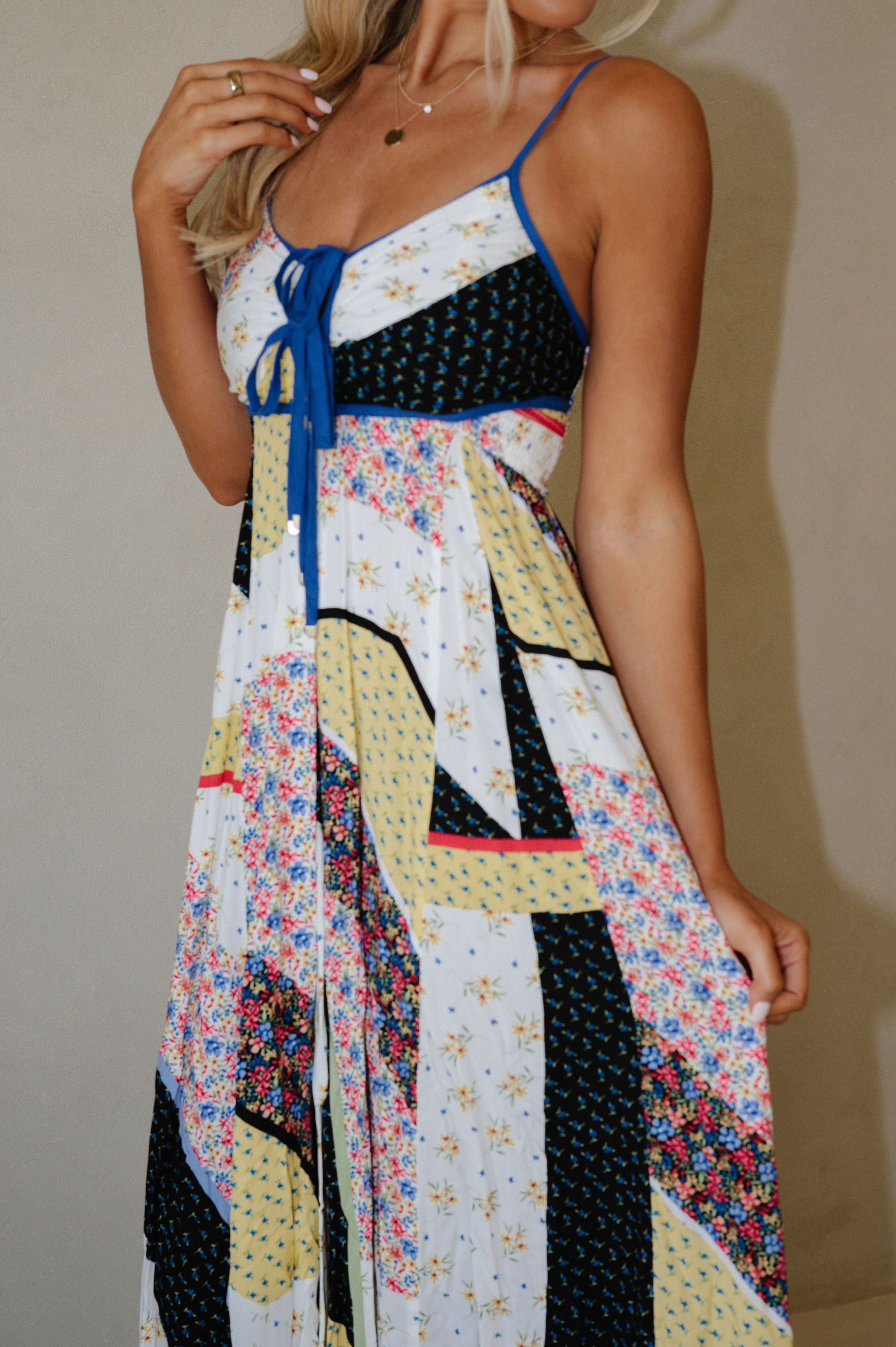 Meredith Patchwork Dress-Multi