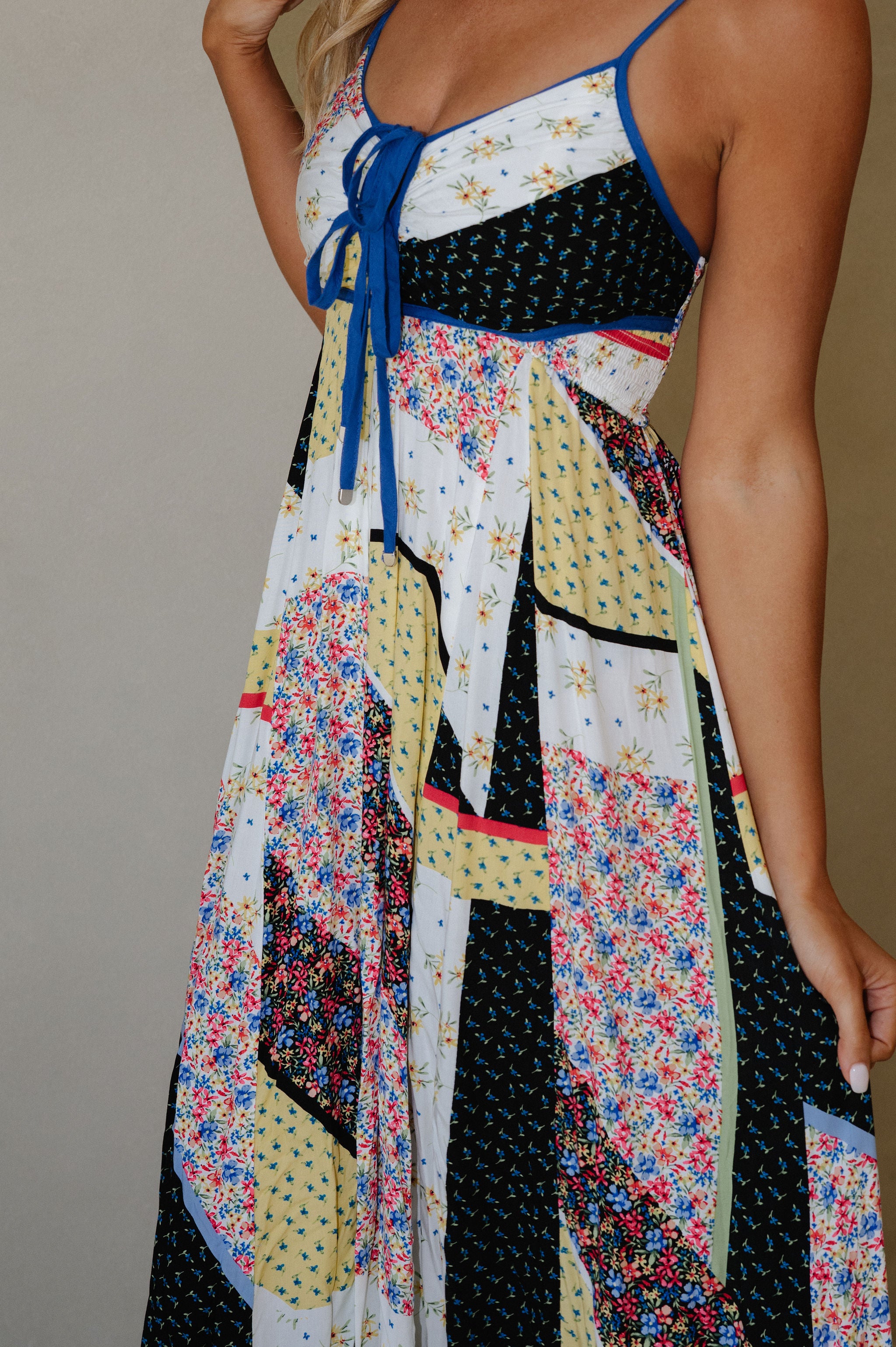 Meredith Patchwork Dress-Multi