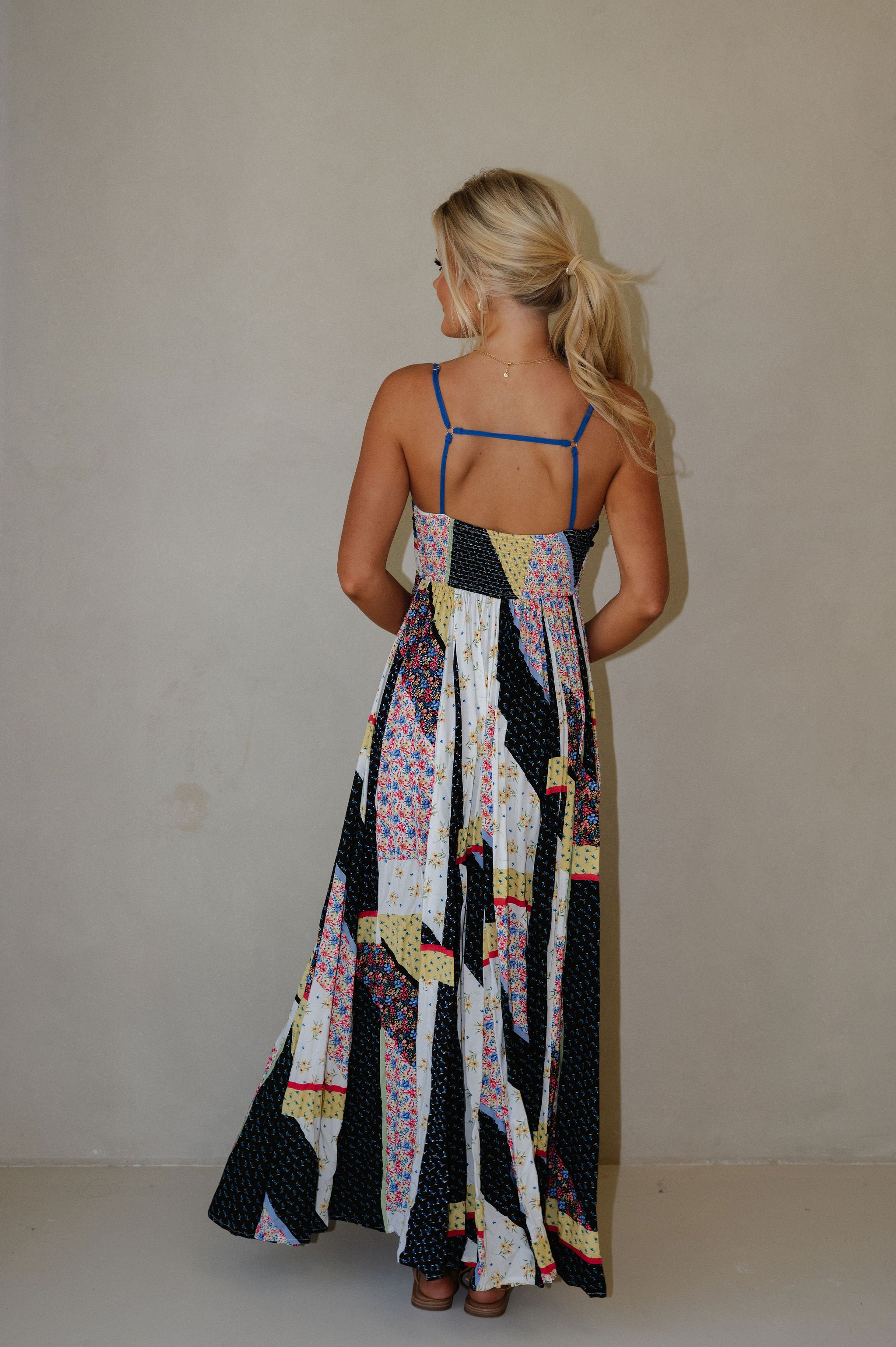 Meredith Patchwork Dress-Multi